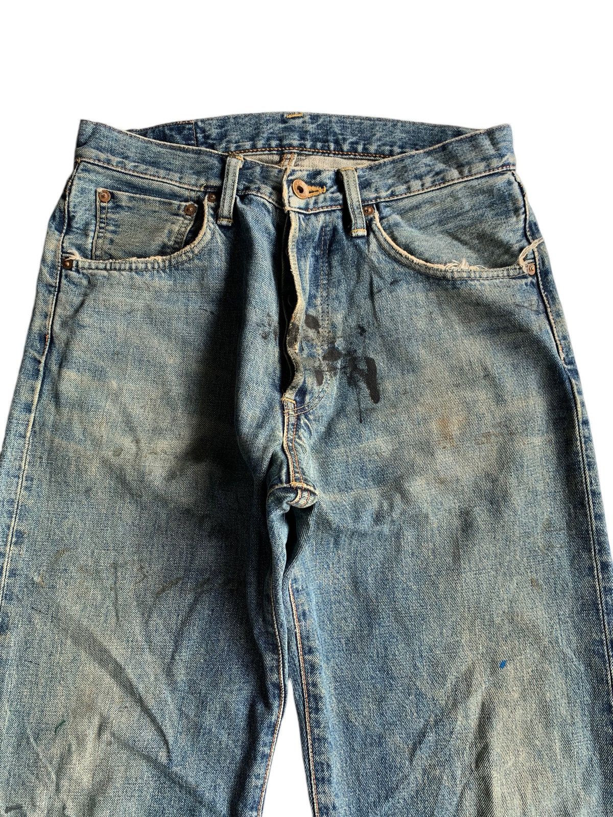 Edwin × Kapital EDWIN SELVEDGE 505X BUTTON FLY DISTRESSED DENIM Size US 30 / EU 46 - 7 Thumbnail