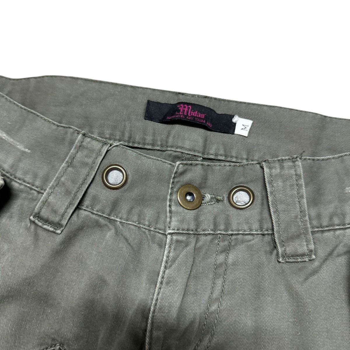 Japanese Brand Midas Machiavel Military Zipper Cargo Pants Low Rise Size US 29 - 6 Thumbnail