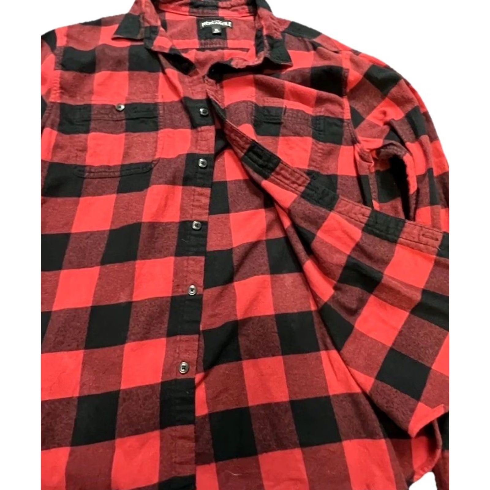 J.Crew J.CREW FLANNEL SHIRT Men XL Red Buffalo Plaid Button-Up Pockets Cotton Long Sleeve Size US XL / EU 56 / 4 - 3 Thumbnail