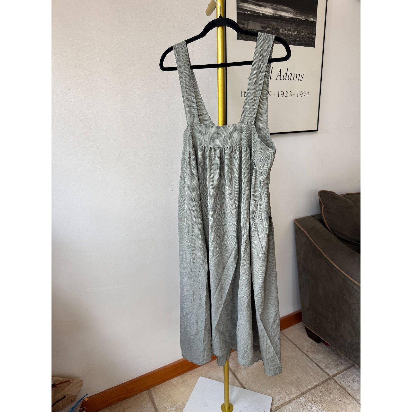 Other Vintage 90s Audio Connie Anderson Grey Dress Rayon Sleevele Size M / US 6-8 / IT 42-44 - 2 Thumbnail
