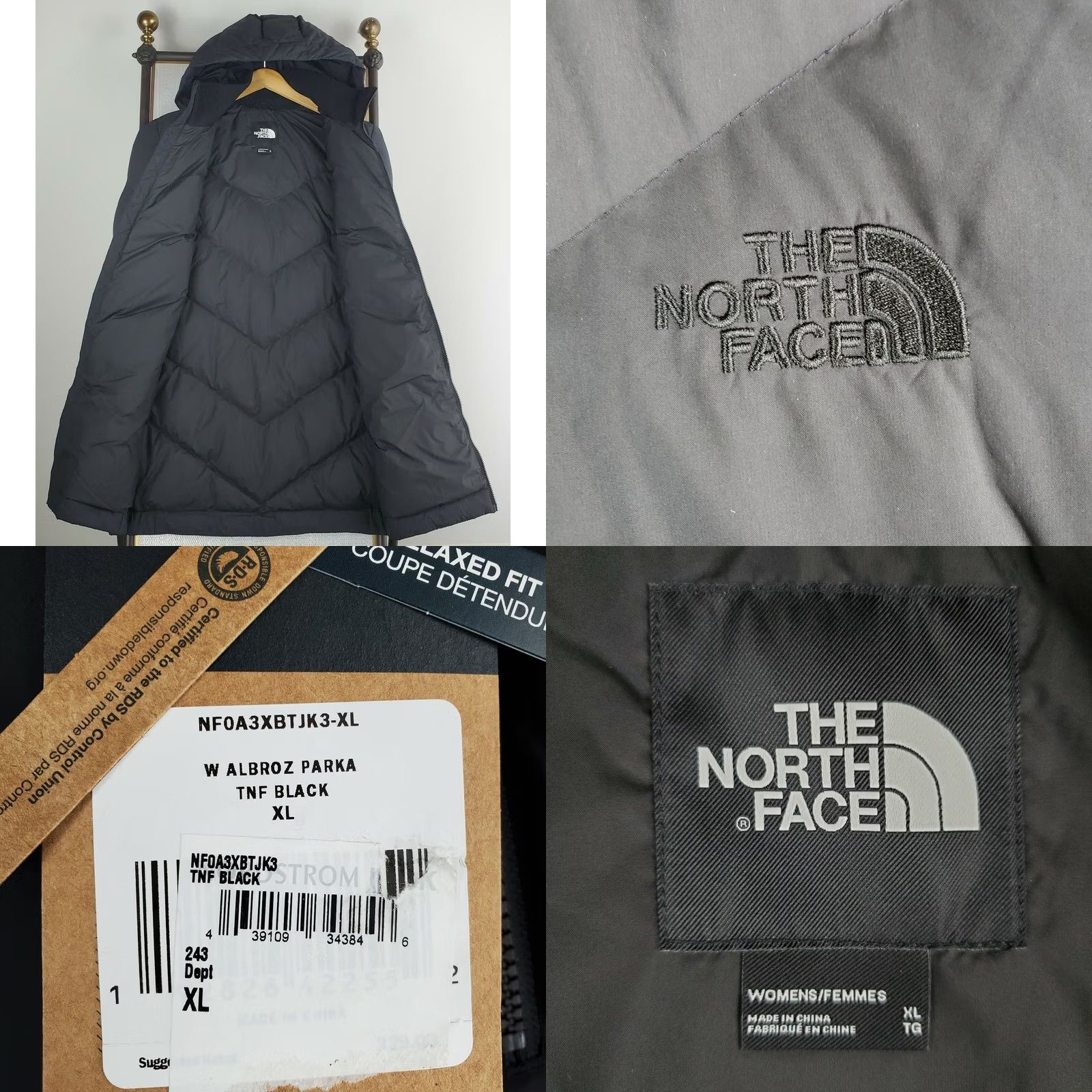 The North Face VINTAGE The North Face XL Womens Down Filled Hooded Coat Parka Black 550 Size XL / US 12-14 / IT 48-50 - 8 Thumbnail
