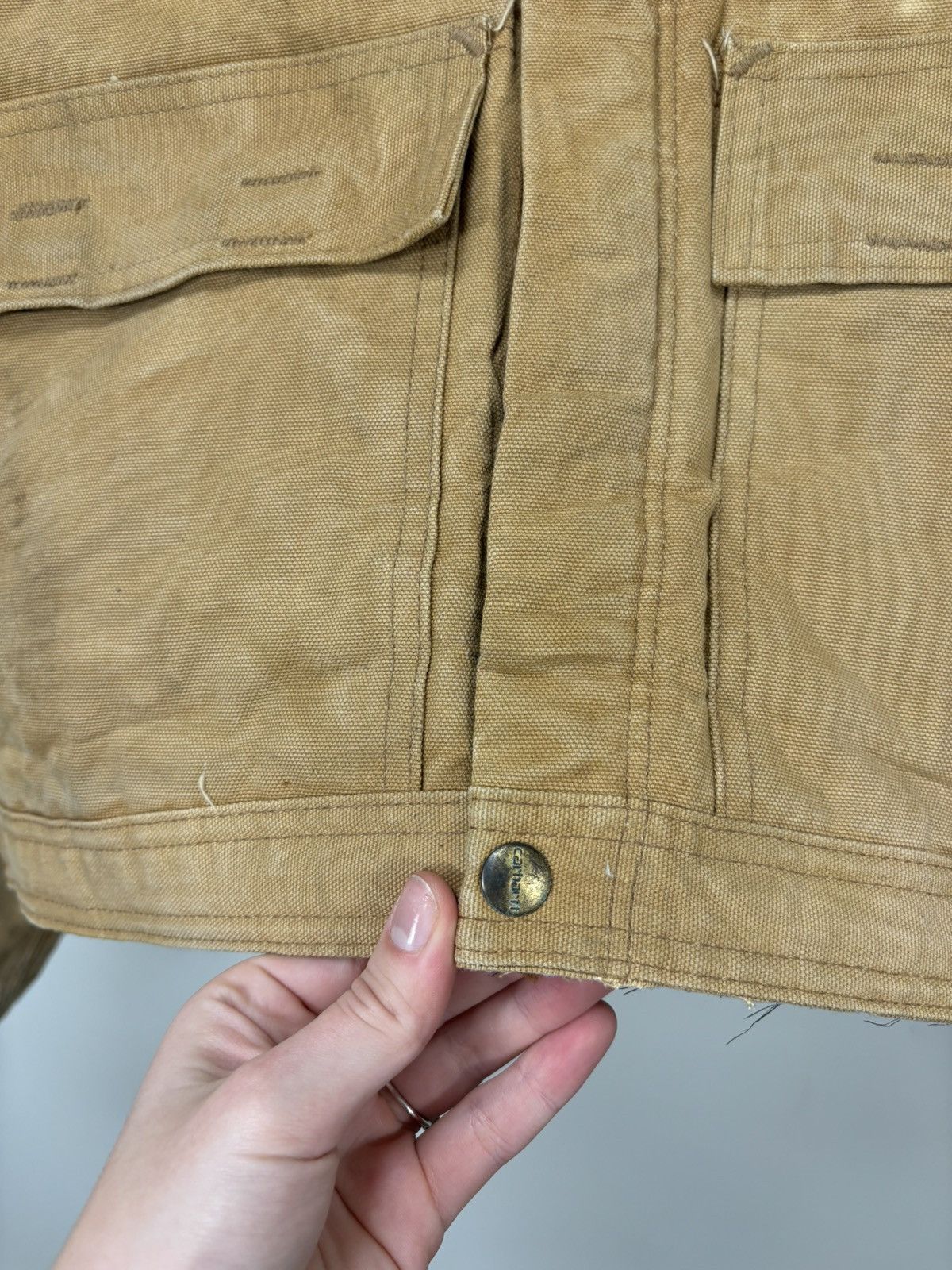 Carhartt Vintage 90s Carhartt Made In USA Work Boxy Cropped Jacket Size US L / EU 52-54 / 3 - 9 Thumbnail