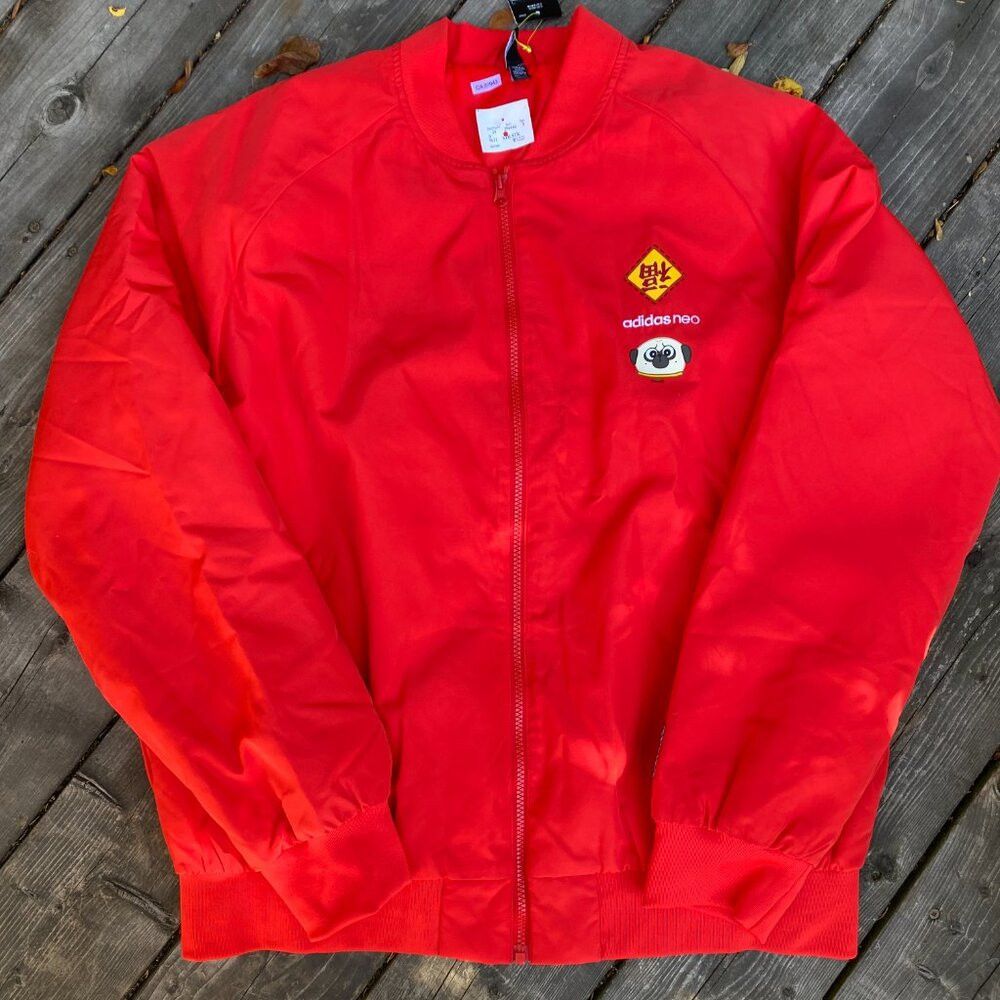 Adidas BNWT Adidas G85182 Neo Wuhuang Bomber Jacket Vivid Red XXL Size US XXL / EU 58 / 5 - 3 Thumbnail