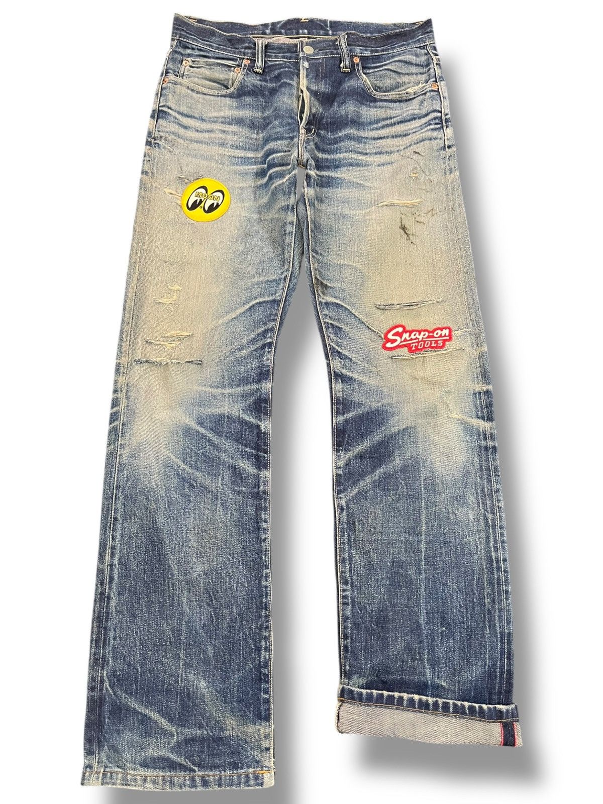 Blue Blue Japan Vintage Blue Blue Japan Selvedge Mudwash Distressed Denim Size US 32 / EU 48 - 1 Thumbnail