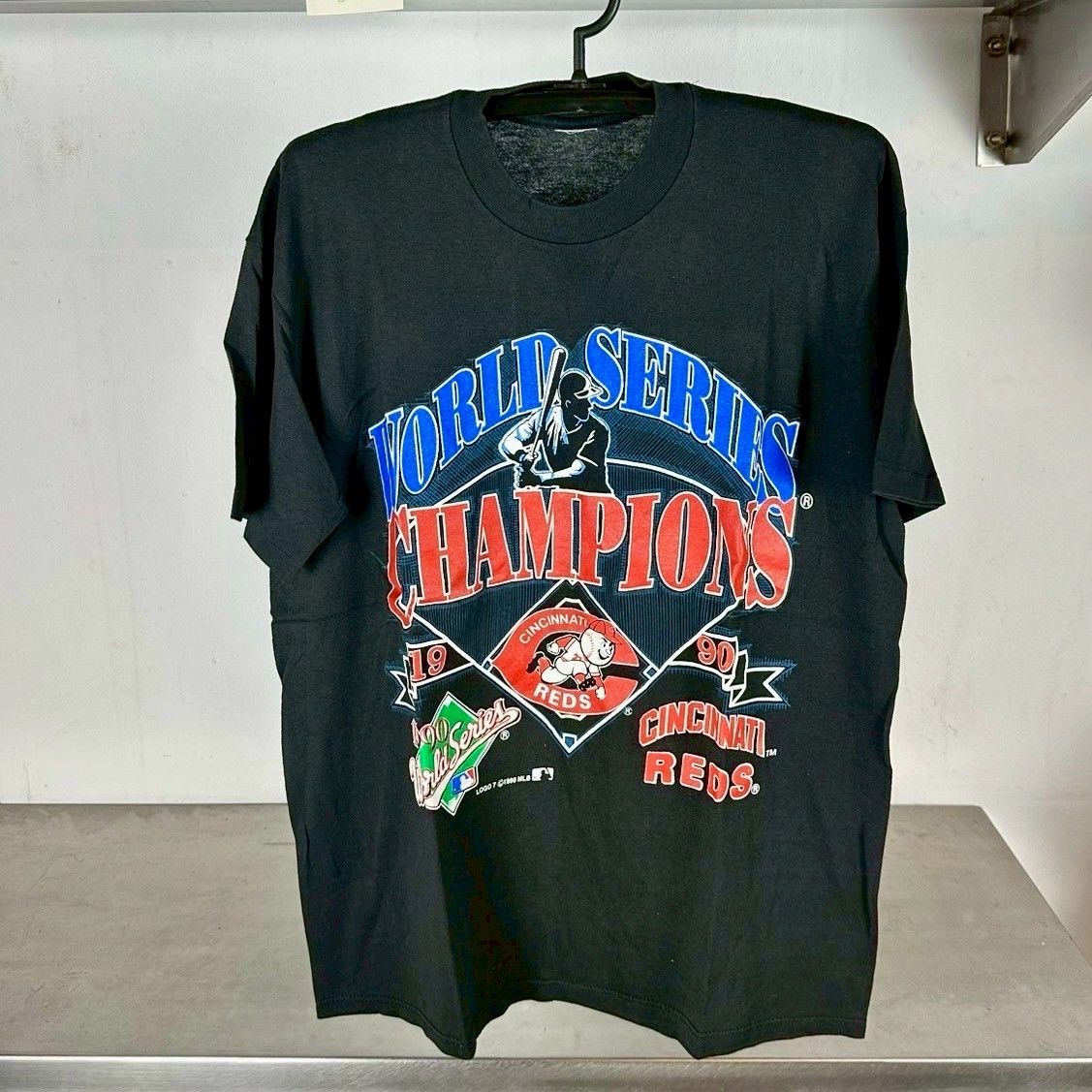 Vintage 1990 Cincinnati Reds World Series Champions MLB​​​​ T-shirt Size US L / EU 52-54 / 3 - 1 Thumbnail