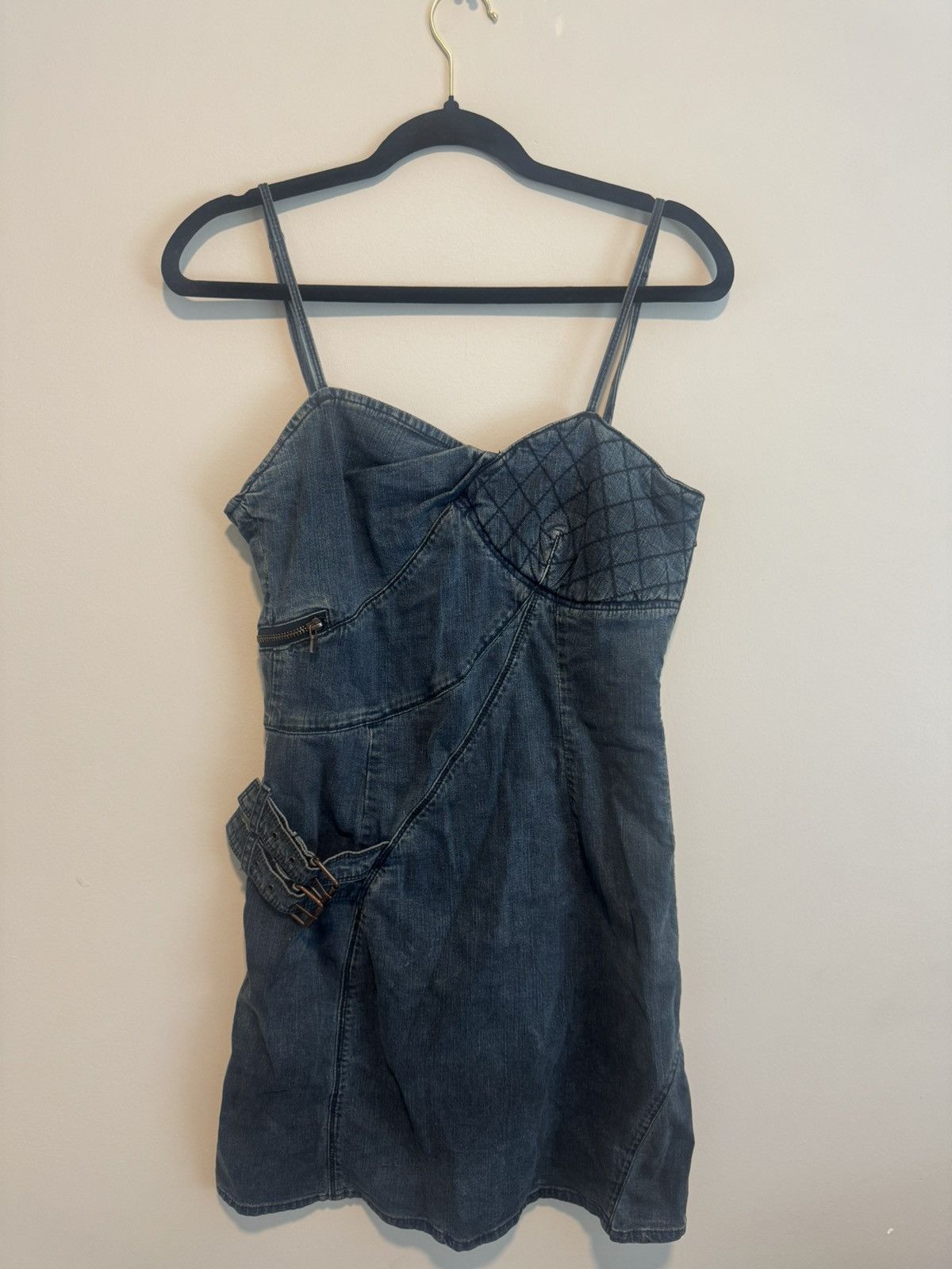 Diesel Diesel Asymmetrical Zip Denim Mini Dress | Grailed
