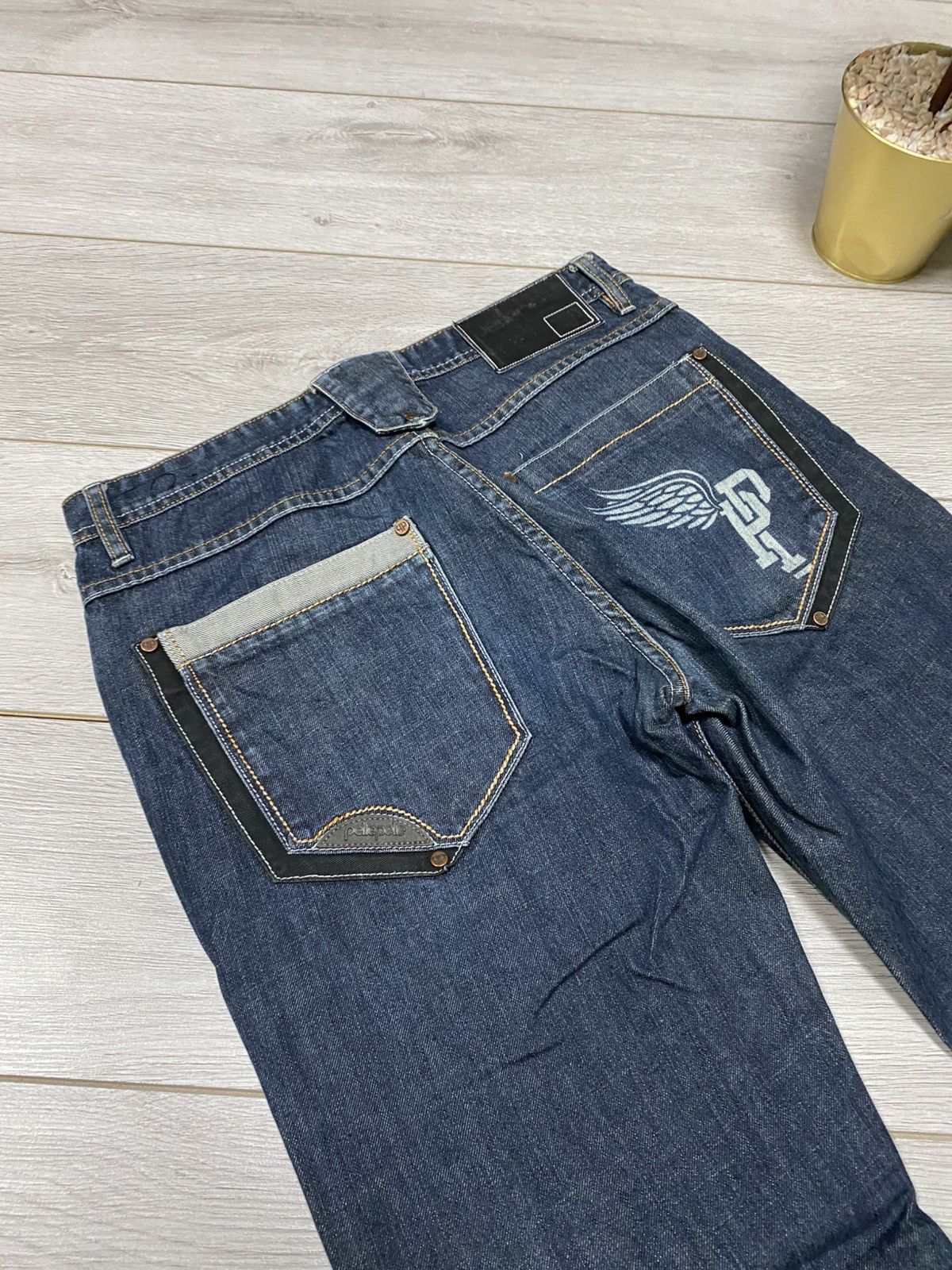 Pelle Pelle Pelle Pelle big logo PP wings vintage jeans pants Size US 34 / EU 50 - 5 Thumbnail