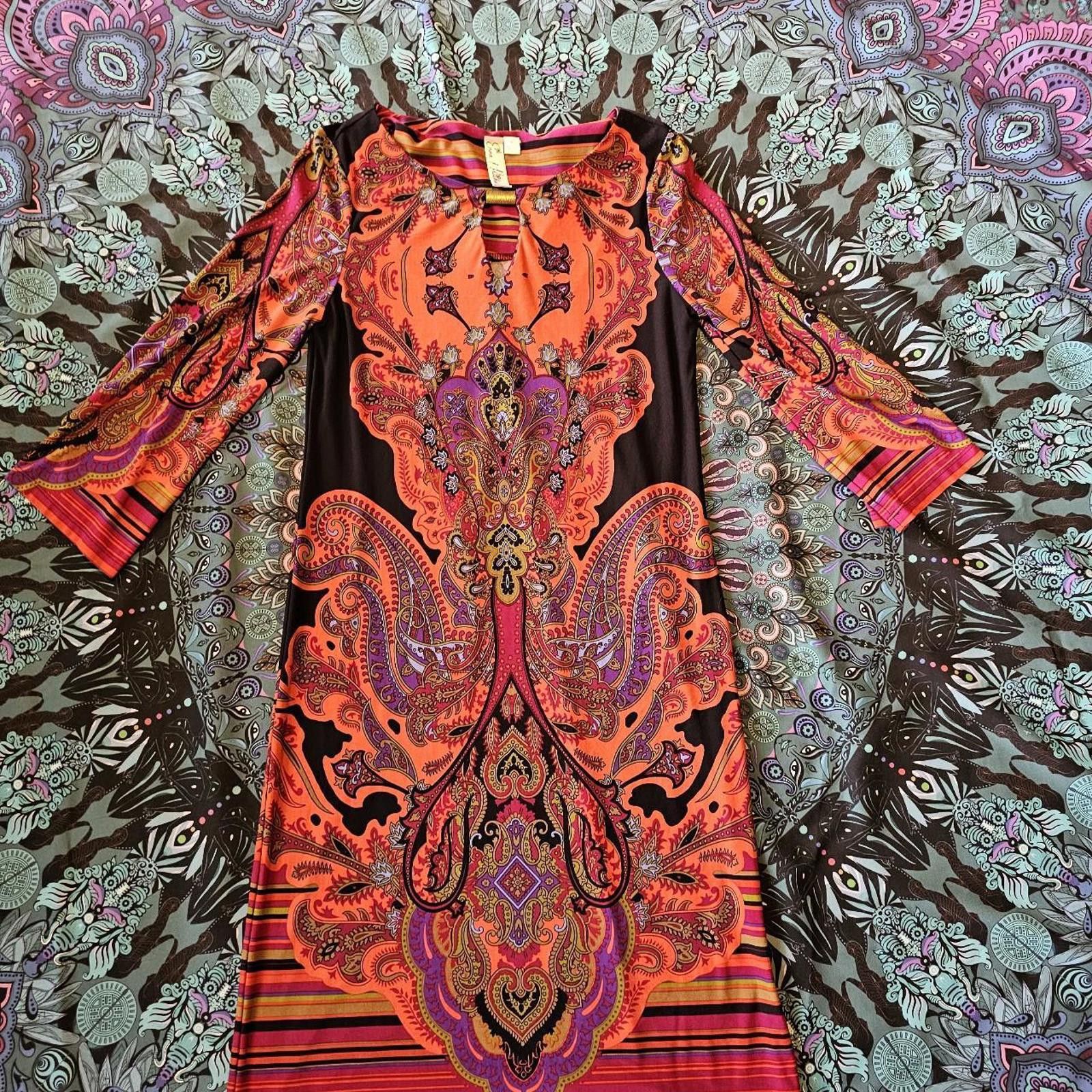 Women's Orange and Purple Dress