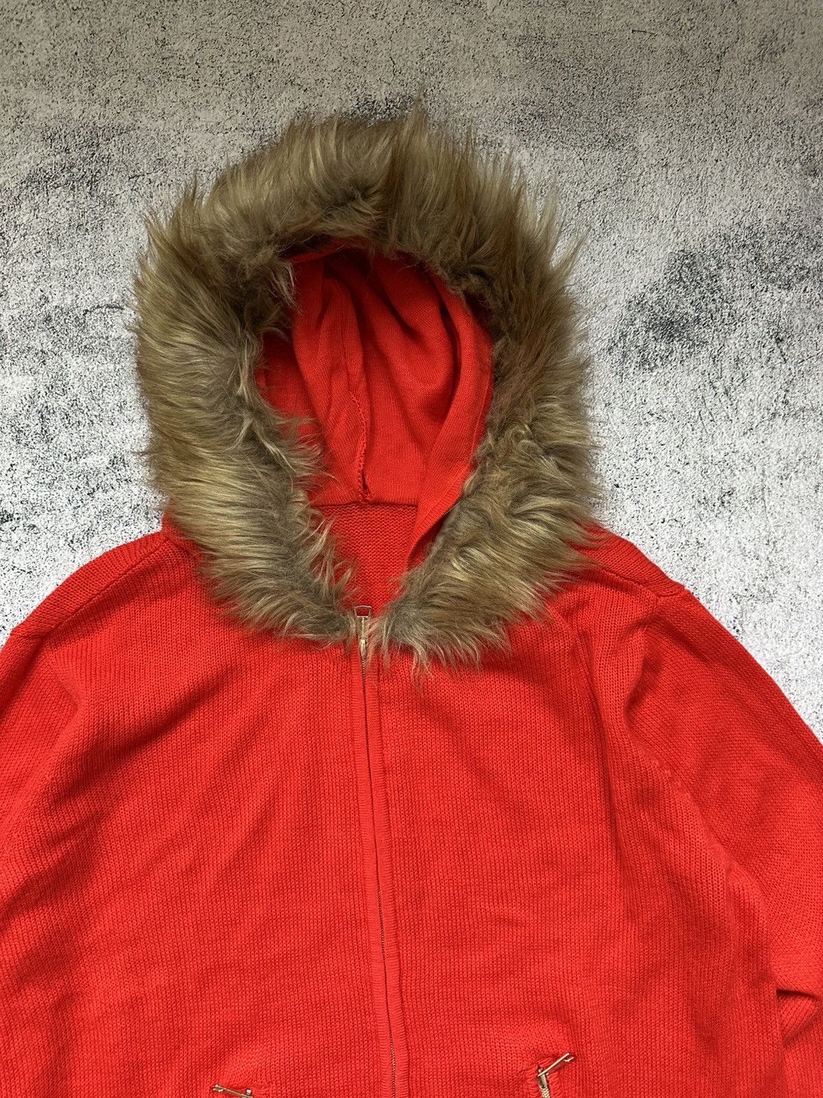 Japanese Brand If Was Six Nine Style Women's Faux Fur Hoodie Orange Size L / US 10 / IT 46 - 6 Thumbnail