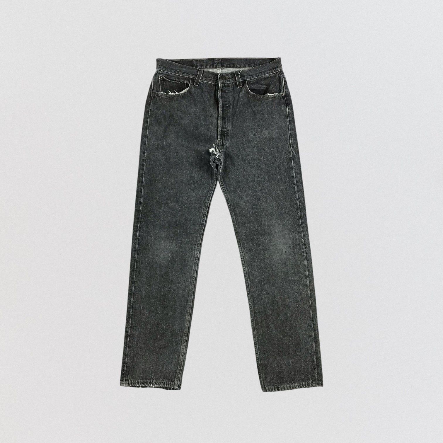 Levi's Vintage 90s Levis 501 Faded Black Jeans-JM2581 Size US 33 - 1 Thumbnail