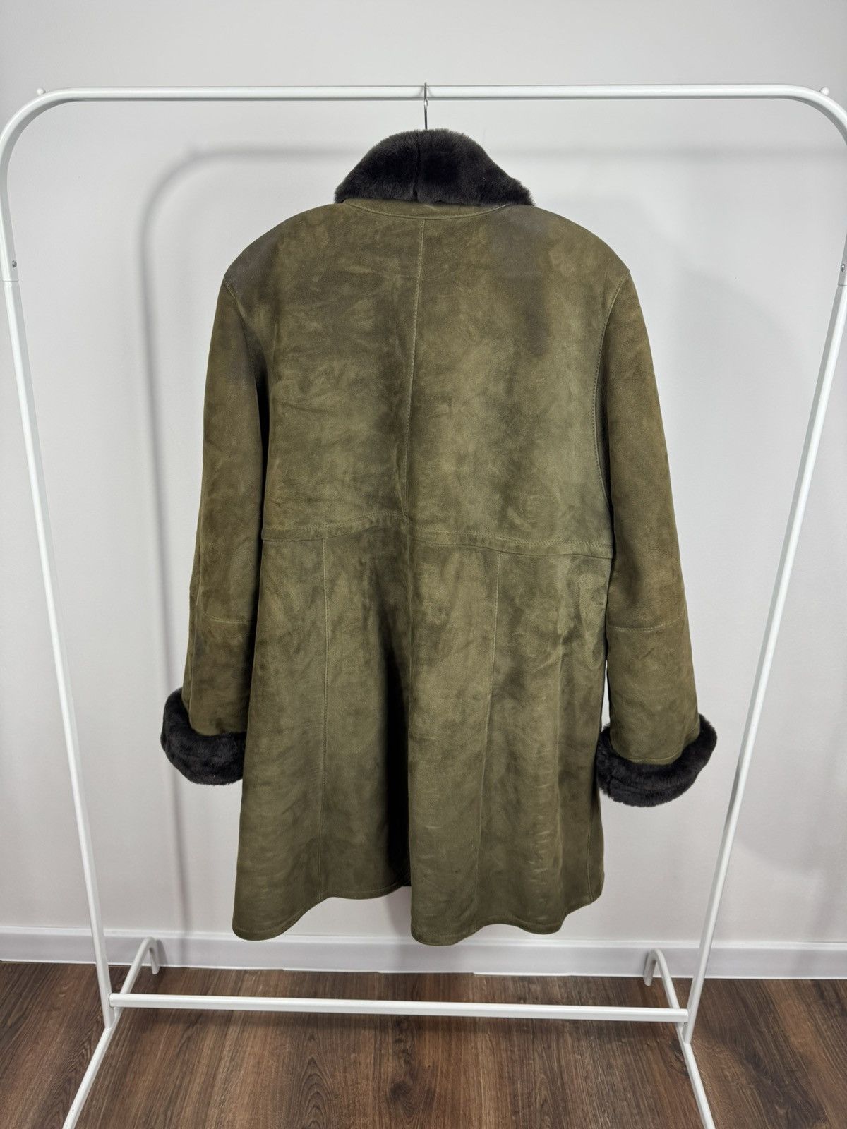 Other Vintage Shearling Suede Coat Fur Collar Lined Jacket XXL Size XXL / US 16-18 / IT 52-54 - 13 Thumbnail