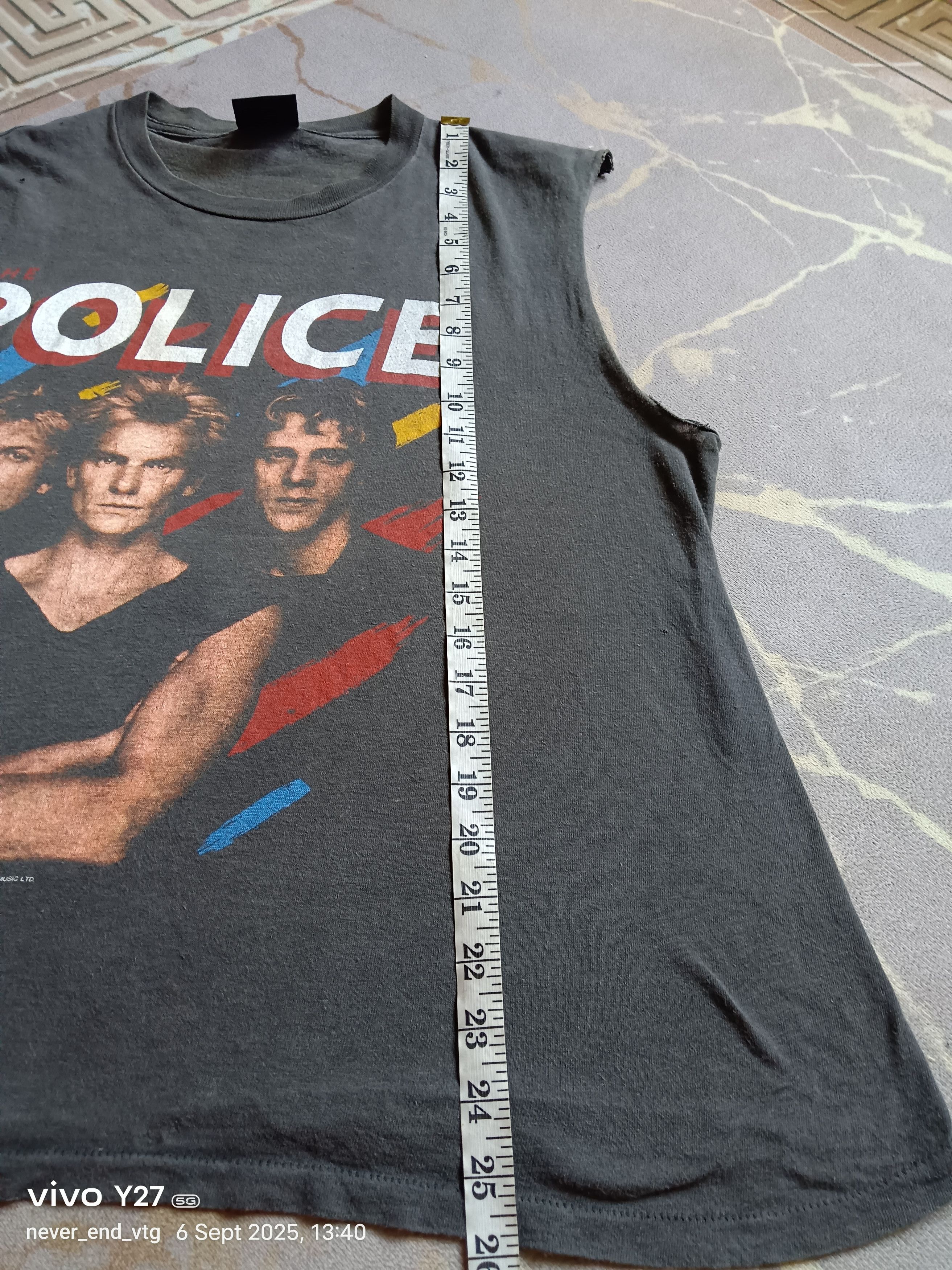 Band Tees VINTAGE POLICE SLEEVELESS Size US M / EU 48-50 / 2 - 9 Thumbnail