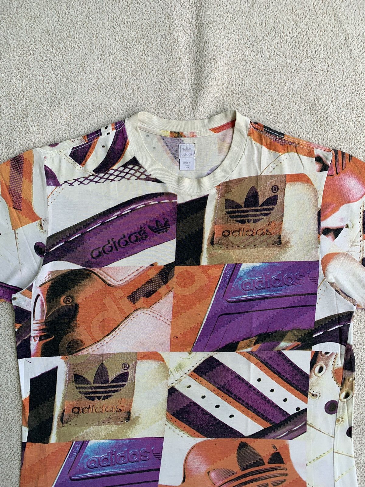 Beauty Beast × If Six Was Nine × Japanese Brand VTG Adidas ATT All Over Tshirt Size US L / EU 52-54 / 3 - 3 Thumbnail