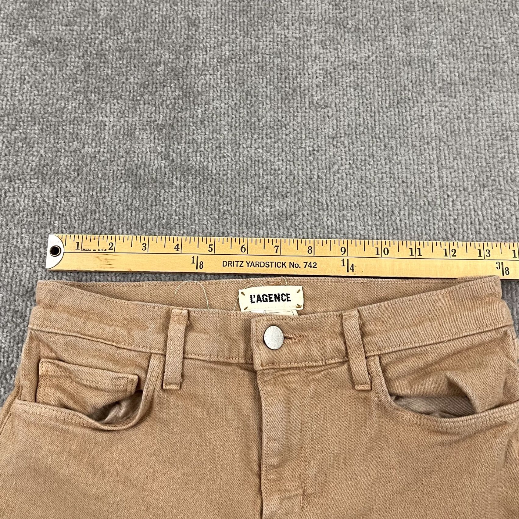 L'AGENCE L'agence Pants Womens Sz 25 / 26" Sada Cropped Slim High Rise Light Mocha Brown Jeans Pants Cropped Slim Fall Spring Summer Womens Size 42" / US 20 - 4 Thumbnail