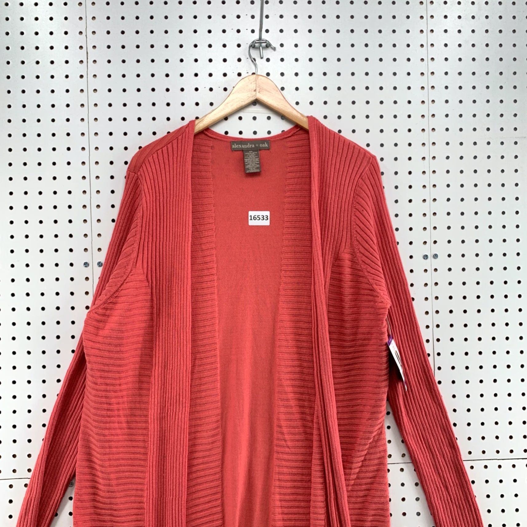 Vintage NEW Alexandra + Oak Long Sleeve Ribbed Cardigan Sweater 2XL XXL Long Open Front Size XXL / US 16-18 / IT 52-54 - 7 Thumbnail
