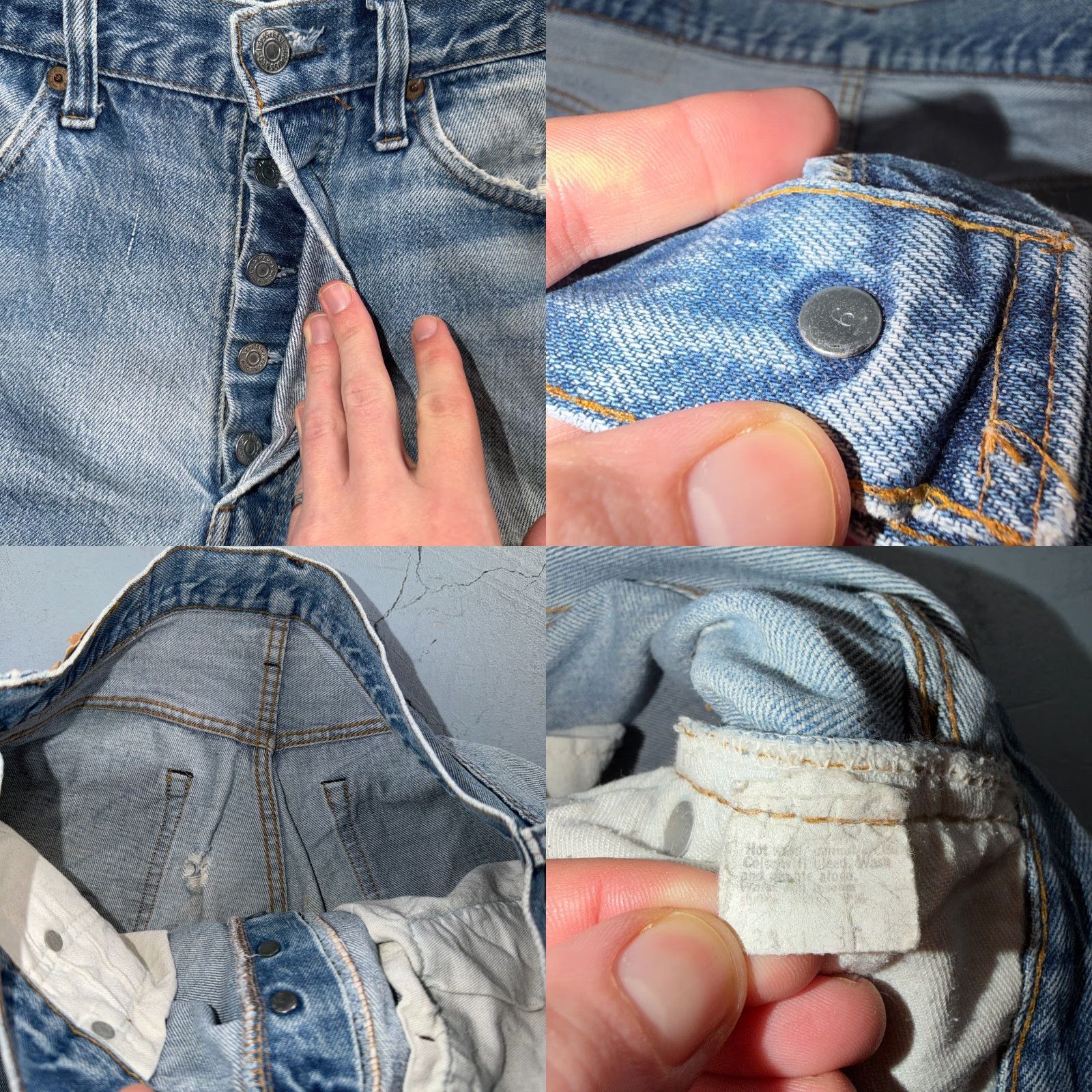 Levi's Levi's 501 Jeans Vintage 80s Light Wash 34x36 32x32 USA Selvedge Button Jeans Men Regular Size US 32 / EU 48 - 9 Thumbnail