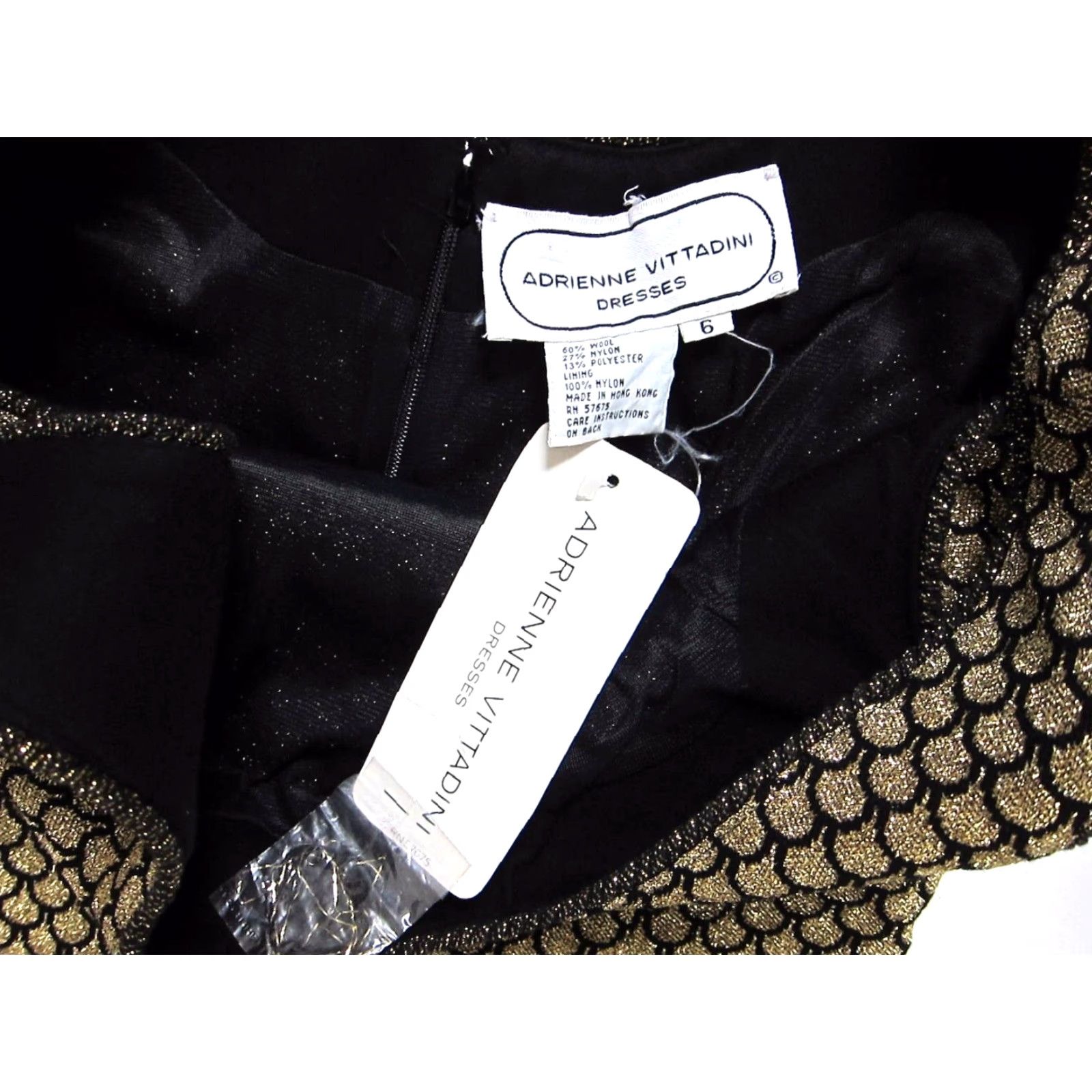Vintage VINTAGE Adrienne Vittadini Dress Tank Black Gold Sleeveless Cocktail Prom 6 Womens Halloween? Size M / US 6-8 / IT 42-44 - 3 Thumbnail