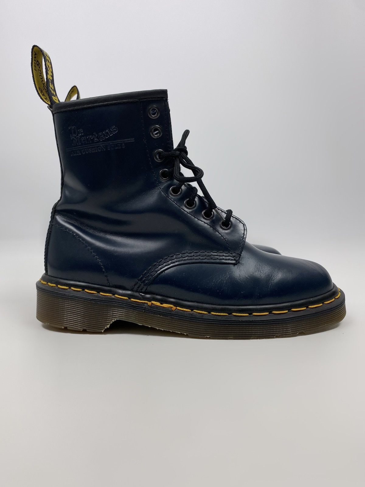 Dr. Martens Dr. Martens 1460 8 Eye Navy Smooth Leather Ankle Boots Size US 7.5 / IT 37.5 - 2 Thumbnail