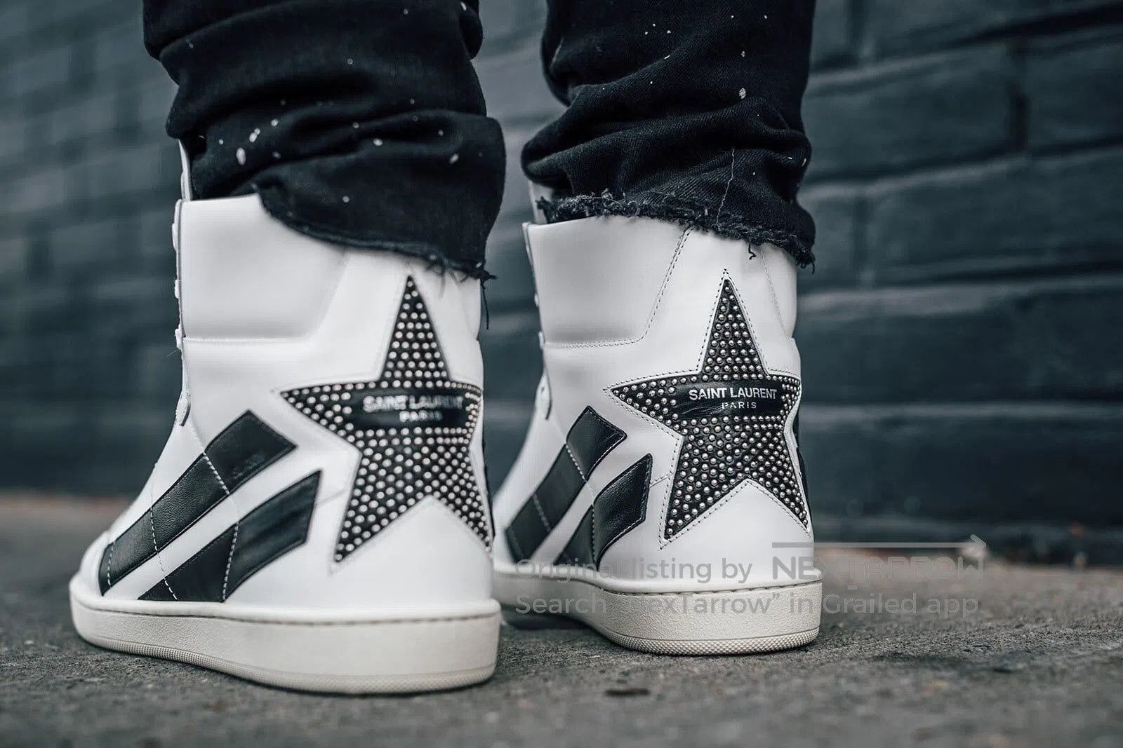 Saint Laurent Paris Saint Laurent Studded Court Classic Sneakers. Size US 8 / EU 41 - 9 Thumbnail