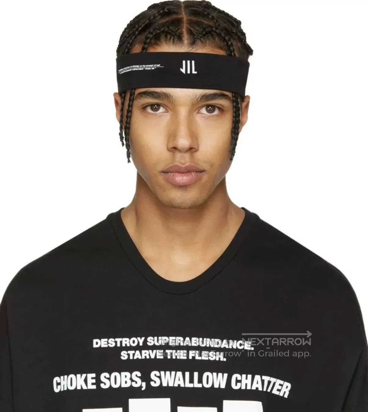 Julius NILOS BY JULIUS_7 Black Headband. Size ONE SIZE - 5 Thumbnail