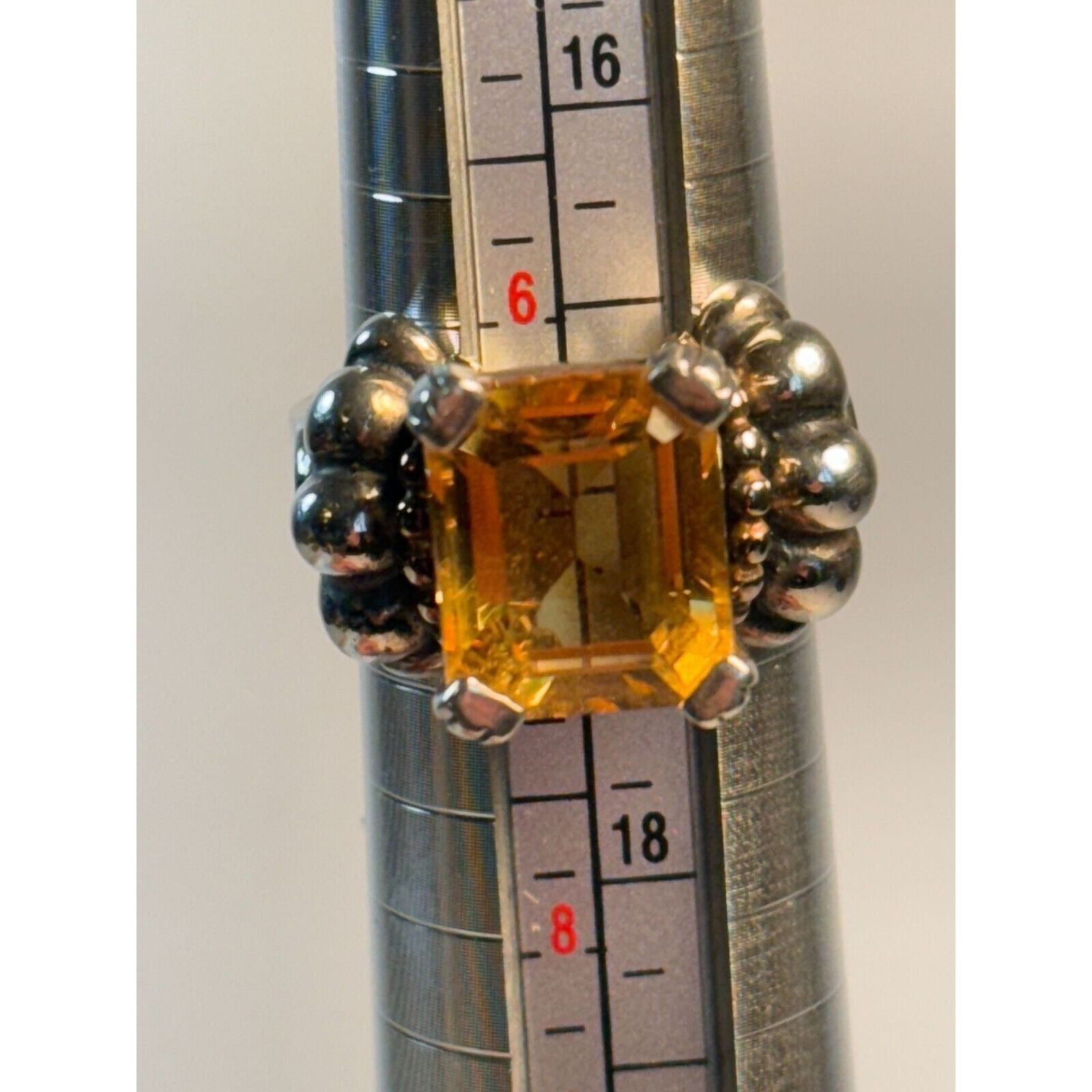 Other LAGOS CAVIAR Sterling Silver & 18K Gold Emerald Cut CITRINE Size ONE SIZE - 9 Thumbnail