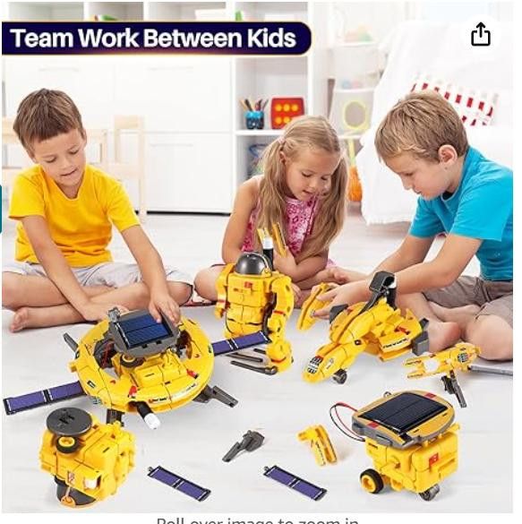 NBDN Nobrandedon STEM Science Bulidng Kit, Space Toy, 120 pieces, yellow Size ONE SIZE - 4 Thumbnail