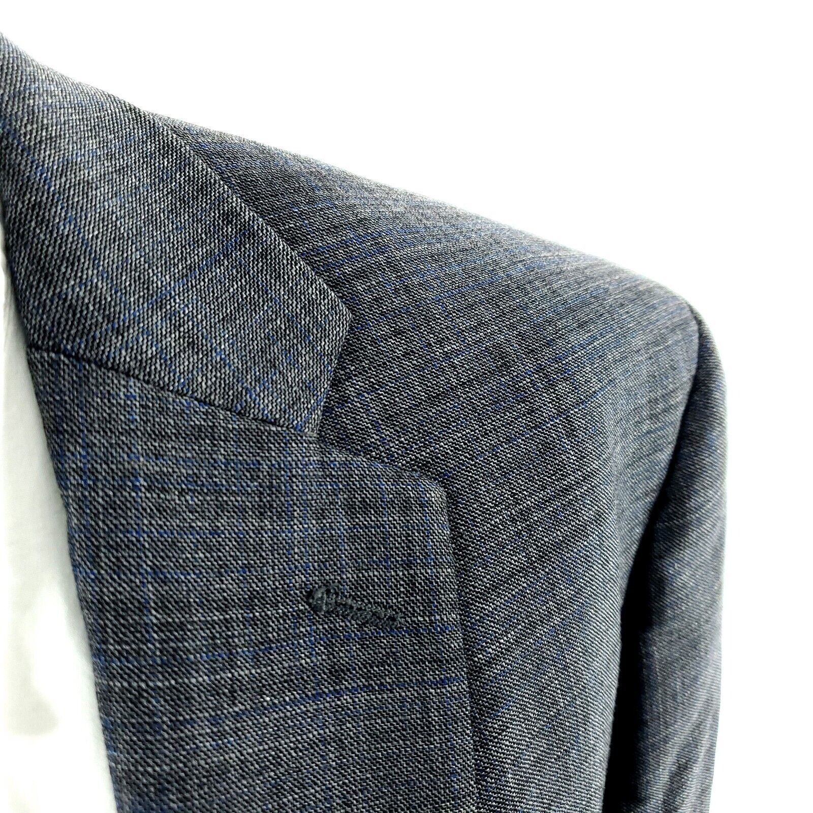 Calvin Klein Calvin Klein Wool 2 Button Blazer 46L Or Slim 48L Gray Shark Size 46L - 2 Thumbnail