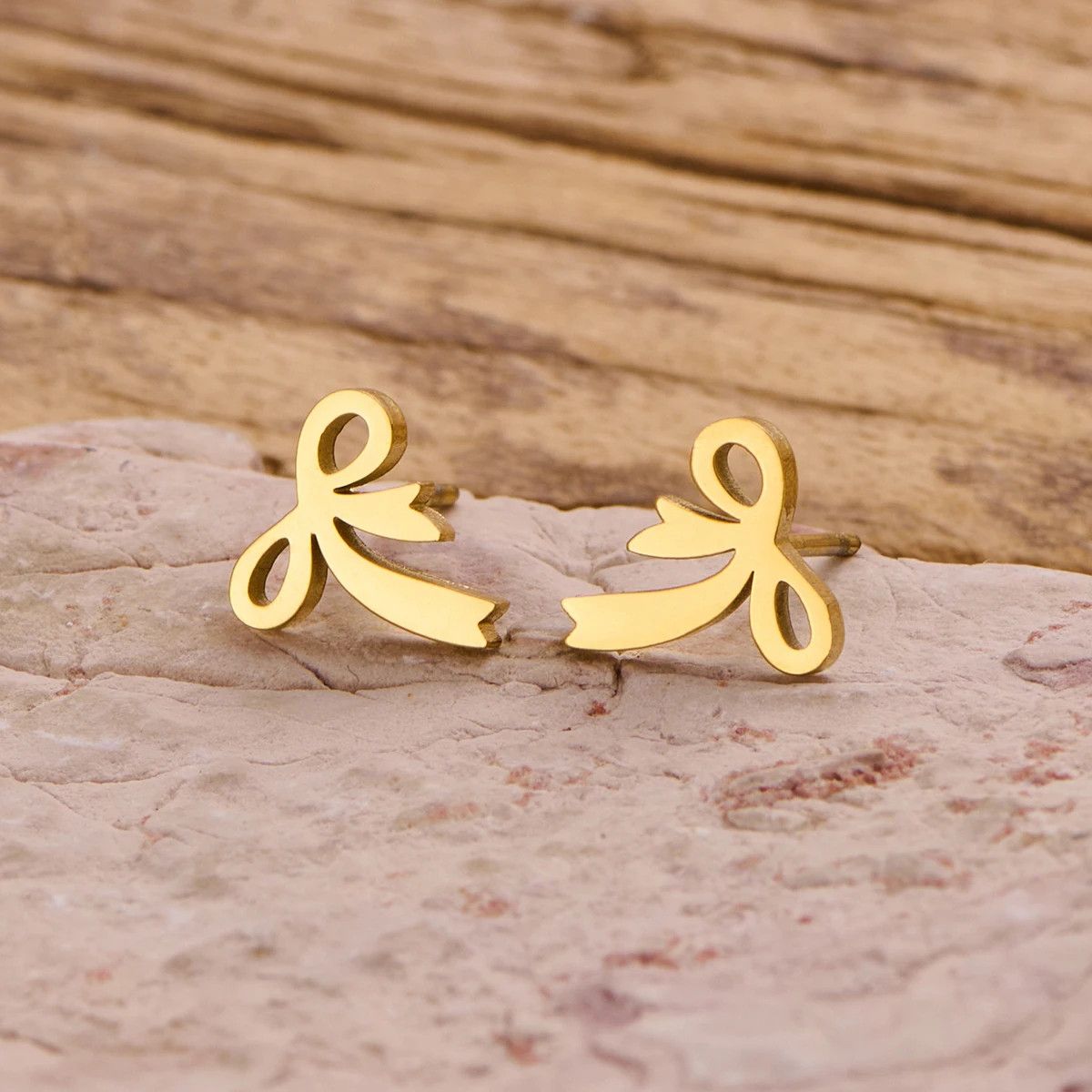 Jewelry Romantic Bow Mini Stud Earrings Charm Earring Gift Size ONE SIZE - 1 Thumbnail