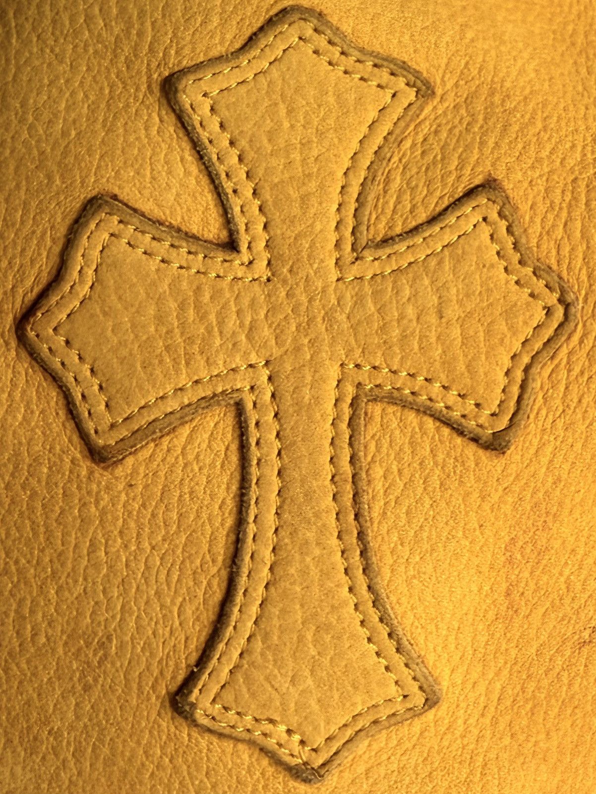 Chrome Hearts Chrome Hearts Yellow Nubuck Cross Patch FS Tote Bag Size ONE SIZE - 5 Thumbnail