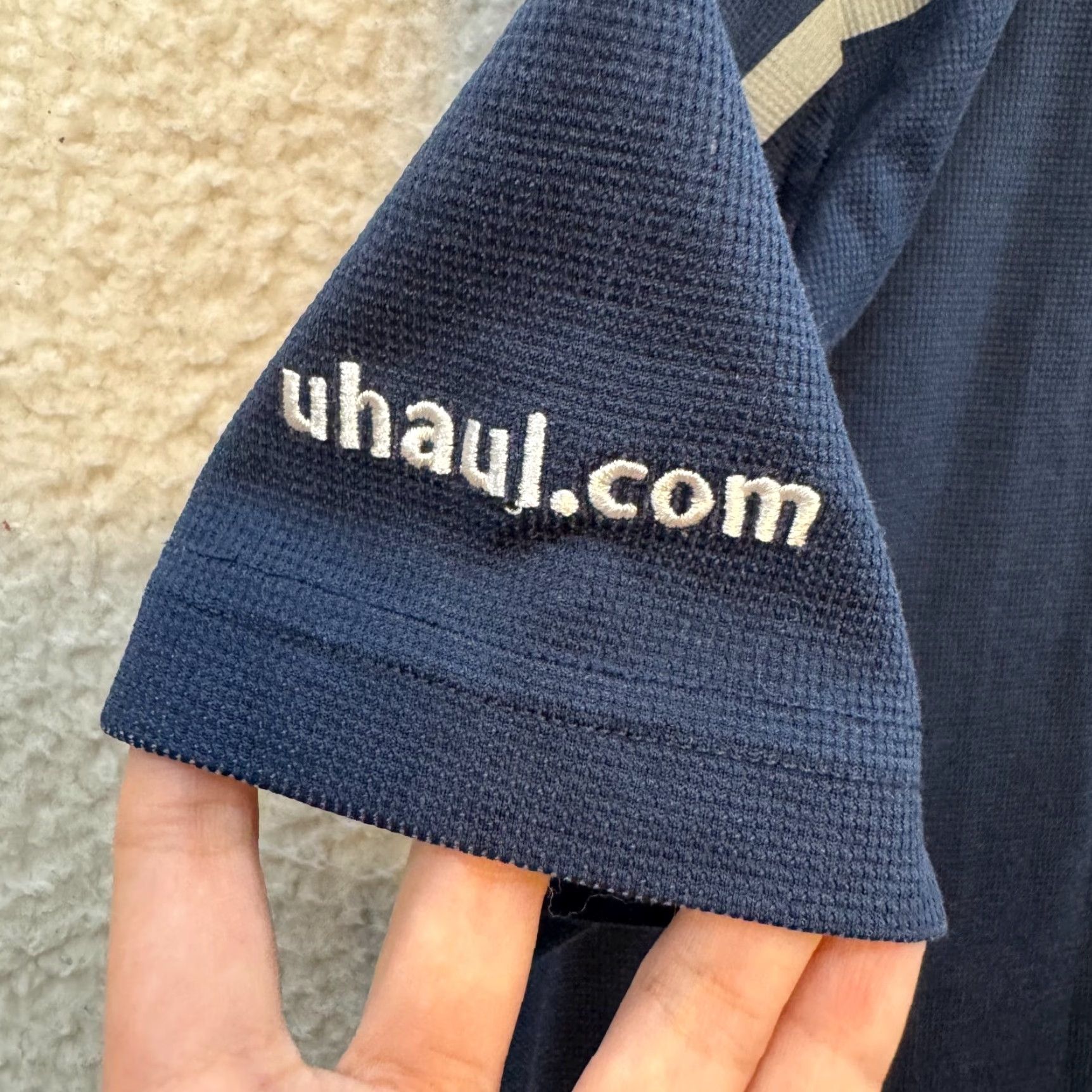 Vintage VINTAGE U-Haul Polo Shirt Large XL Mens Navy Blue Employee Work Uniform Reflective Size US XL / EU 56 / 4 - 5 Thumbnail