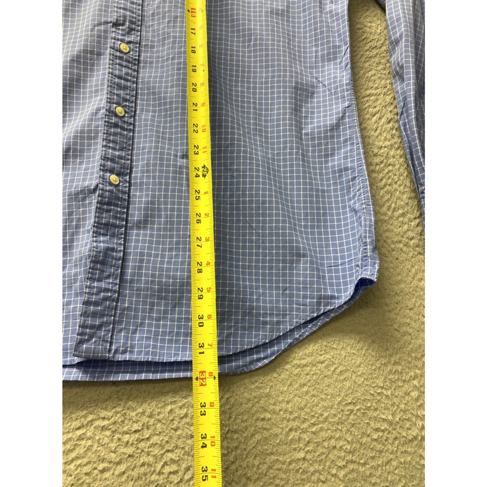 Ralph Lauren RALPH LAUREN Button-Down Shirt Mens L Blue Check Classic Long Sleeve Size US L / EU 52-54 / 3 - 7 Thumbnail
