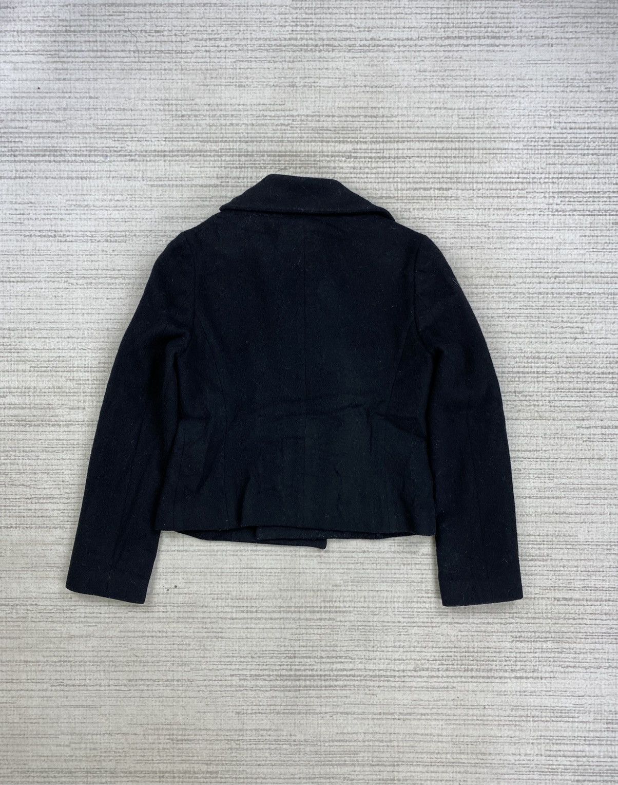 Yohji Yamamoto Vintage Yohji Yamamoto Ined Double Collar Wool Crop Jacket Size M / US 6-8 / IT 42-44 - 2 Thumbnail