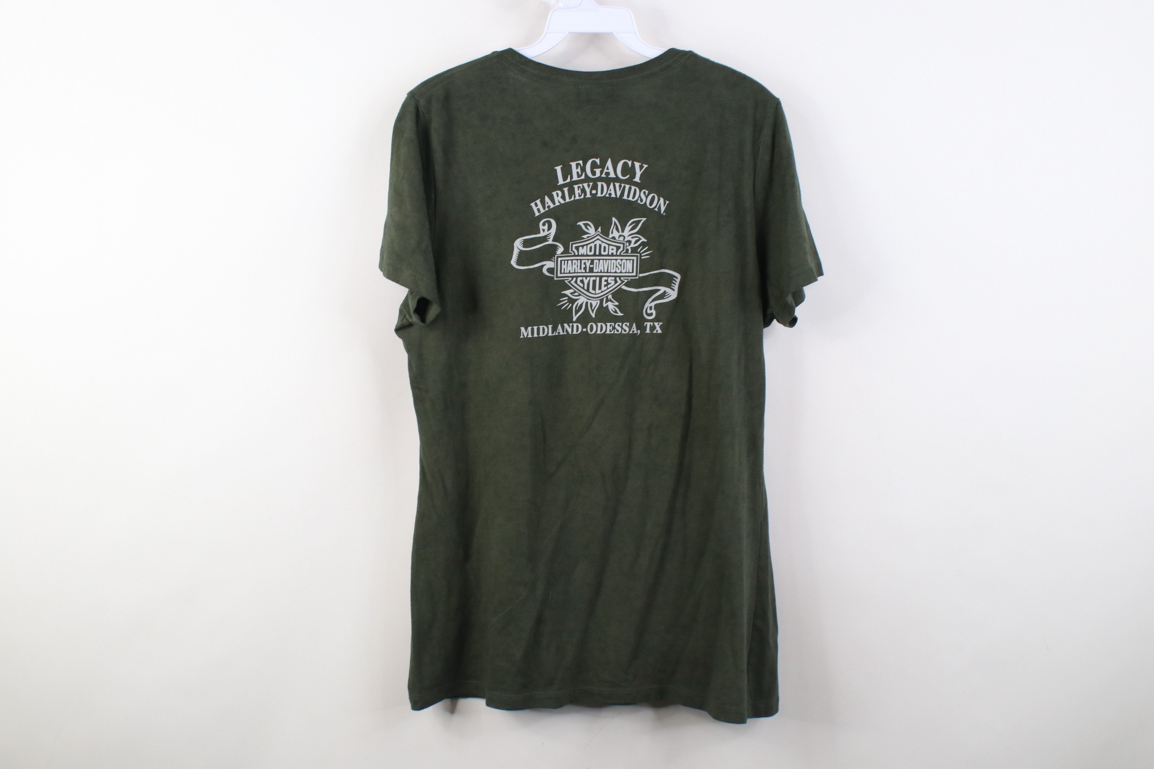 Harley Davidson Y2K Harley Davidson Spell Out Acid Wash T-Shirt Green Size M / US 6-8 / IT 42-44 - 10 Thumbnail