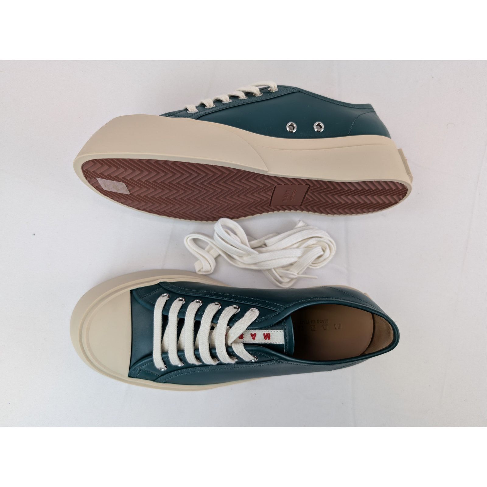 Marni o1rshd1 Pablo low-top sneakers in green and beige Size US 9 / EU 42 - 1 Thumbnail