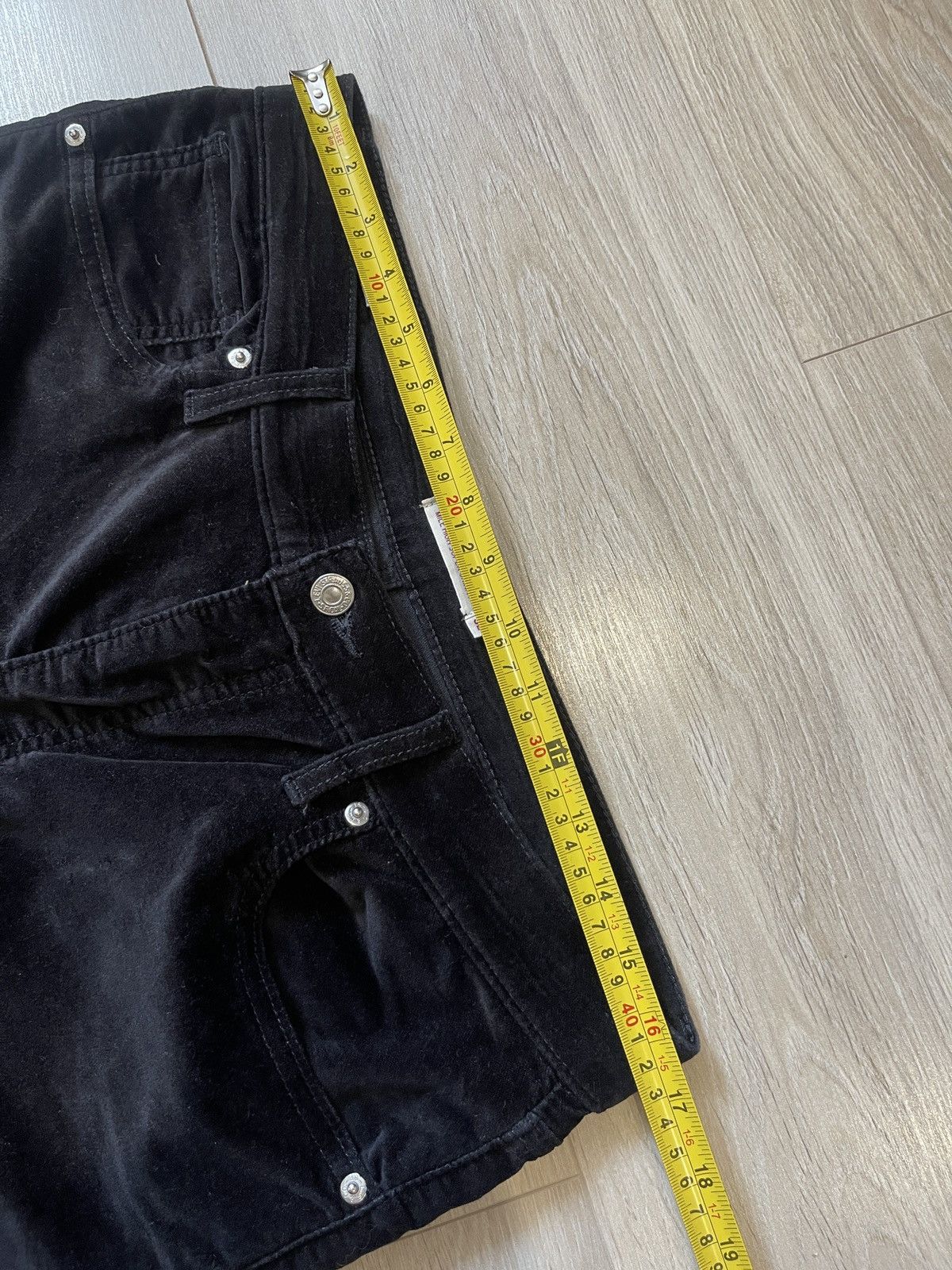 Levi's × Vintage Levi's Premium Mile High Super Skinny Black Velor Pants 32 Size 32" / US 10 / IT 46 - 13 Thumbnail