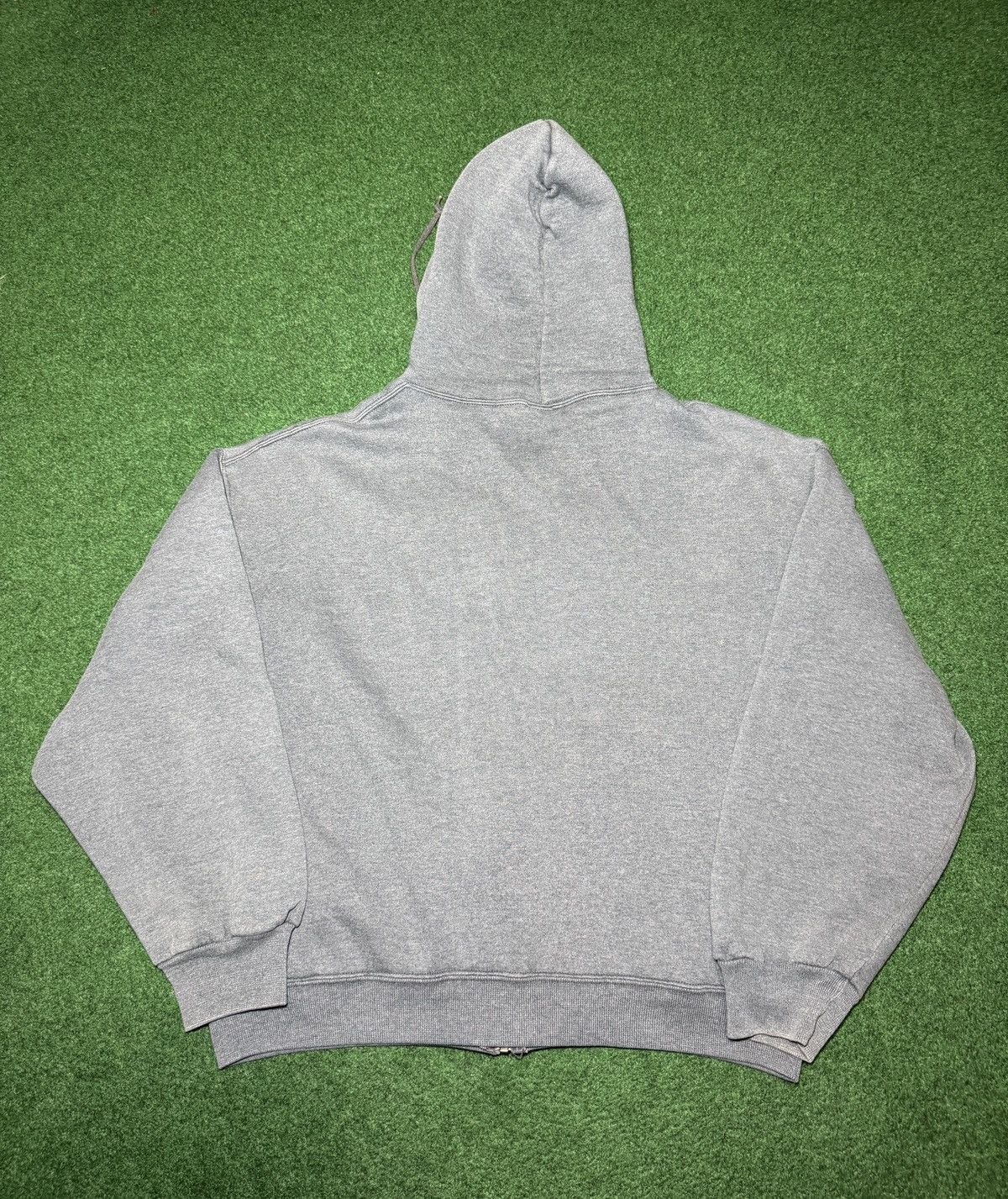 Russell Athletic Vintage Russell Athletic Gray Full Zip Blank Large Hoodie Size US L / EU 52-54 / 3 - 3 Thumbnail