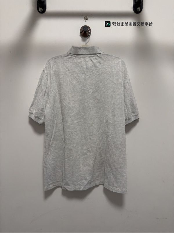 Brunello Cucinelli Brunello Cucinelli Men's Gray Logo Print Polo Shirt Size US XL / EU 56 / 4 - 1 Thumbnail