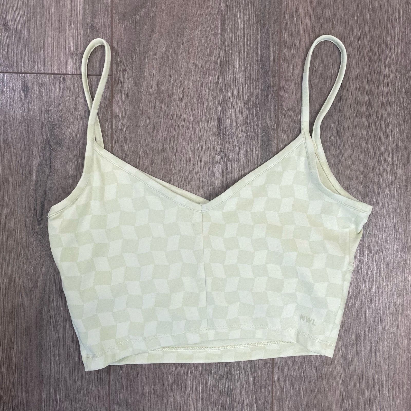 Madewell Madewell Flex Longline Checkerboard Faded Bra US Women's M Size ONE SIZE - 1 Thumbnail