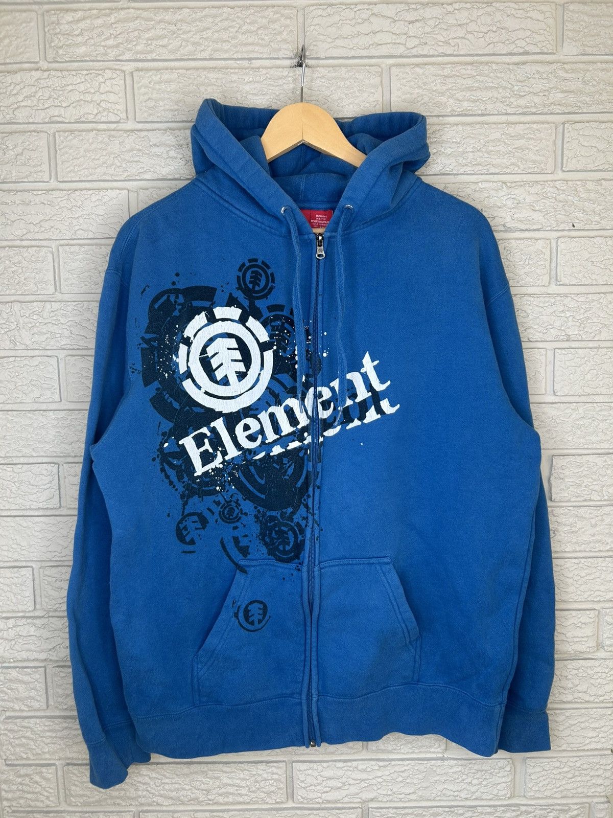 Element Vintage Element Zip Up Skater Hoodie Size US L / EU 52-54 / 3 - 1 Thumbnail