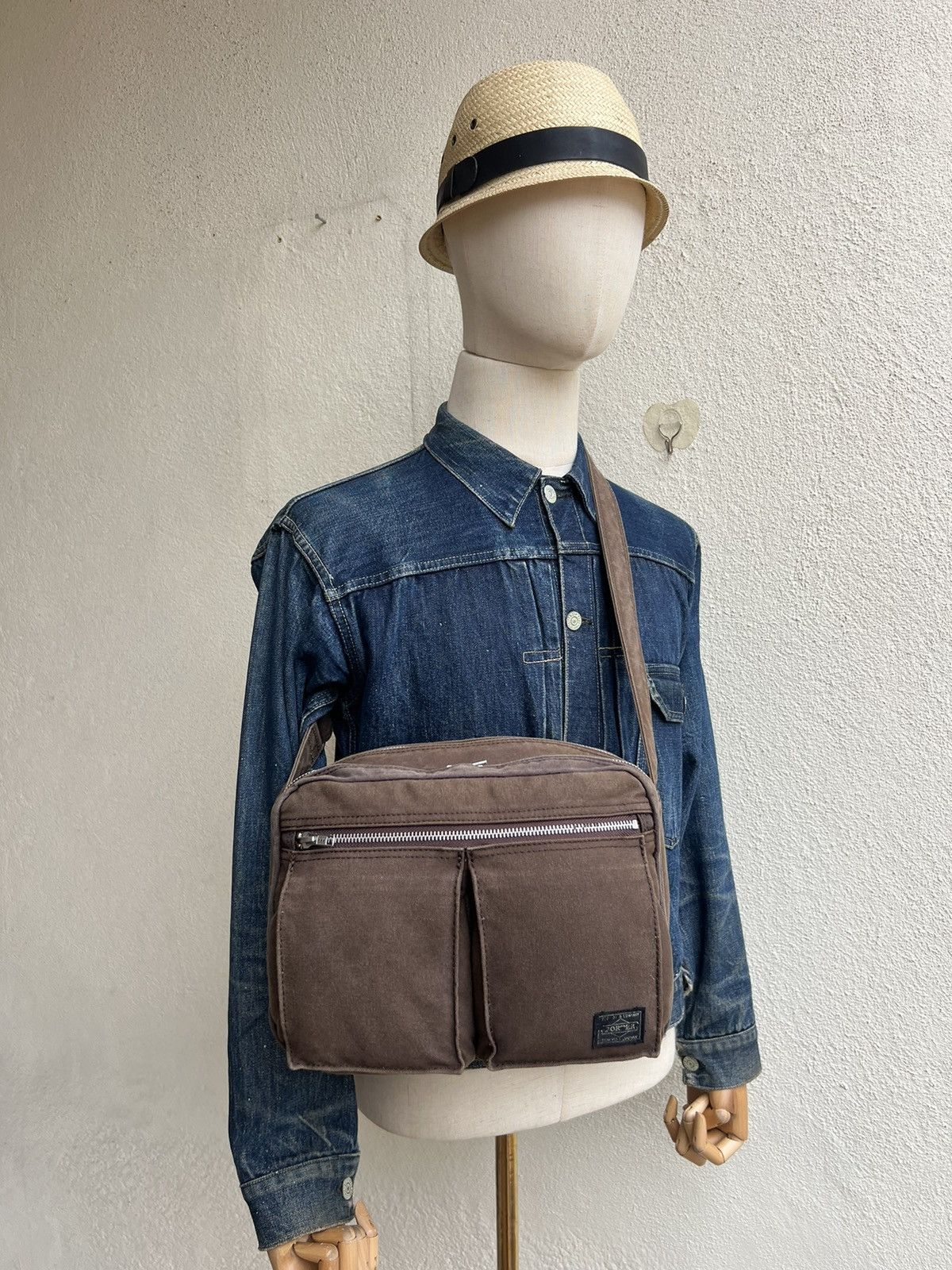 Porter Vintage Porter Yoshida Peel Off Coated PU Fade Muddy Bag Size ONE SIZE - 4 Thumbnail