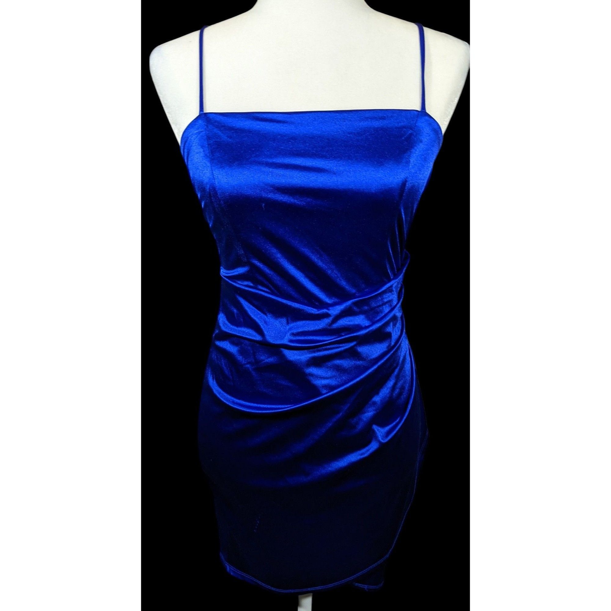Other Emerald Sundae Electric Blue Gathered Waist Mini Dress Size Size S / US 4 / IT 40 - 1 Thumbnail