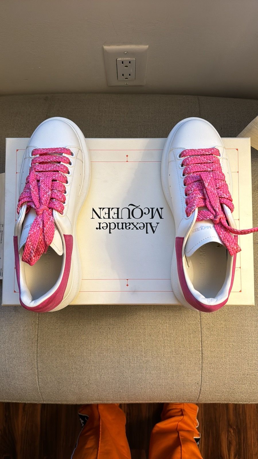 Alexander McQueen Alexander McQueen Oversized Fuchsia And White Size US 7.5 / IT 37.5 - 1 Thumbnail