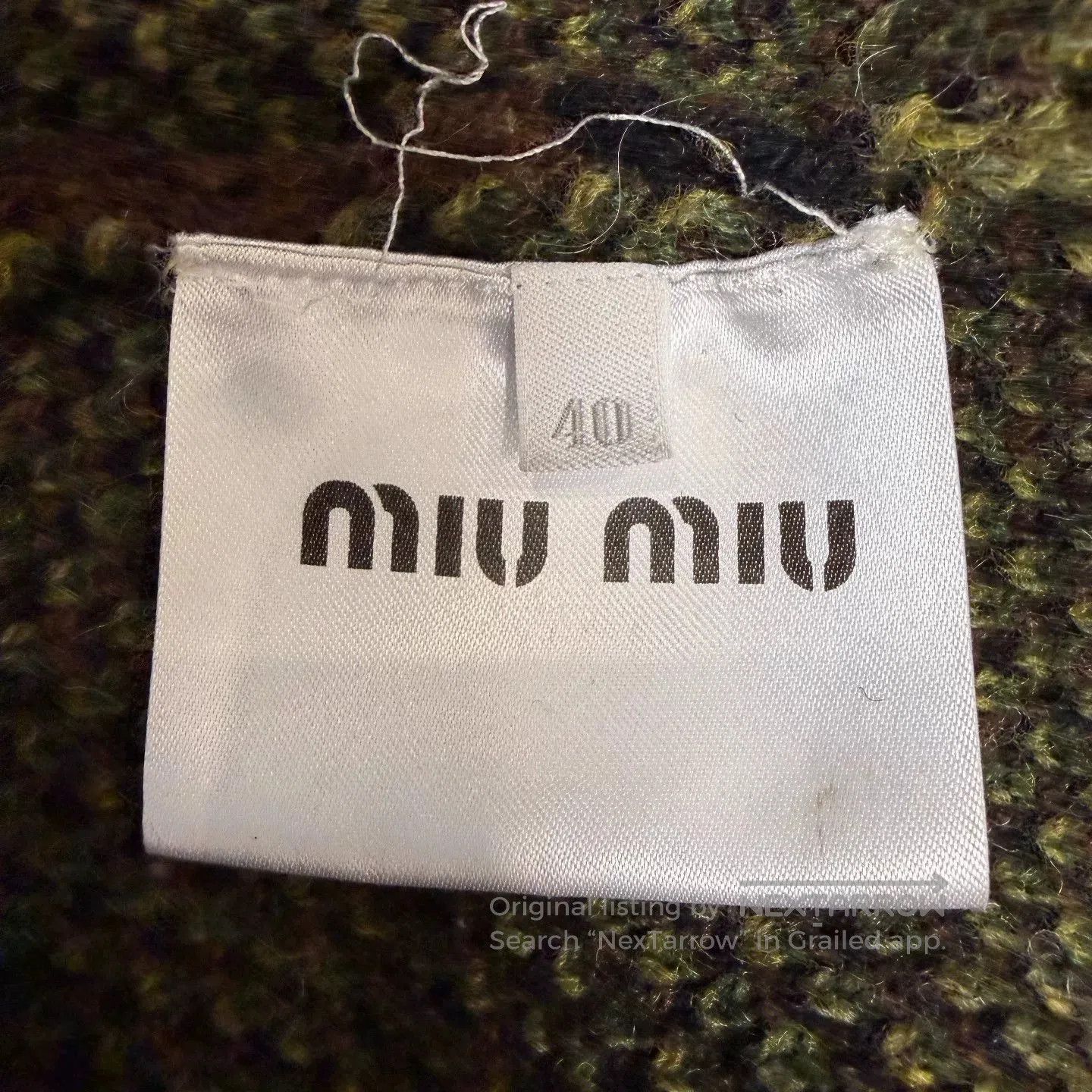 Miu Miu Miu Miu Camouflage Diamond Wool Cardigan. Size S / US 4 / IT 40 - 5 Thumbnail