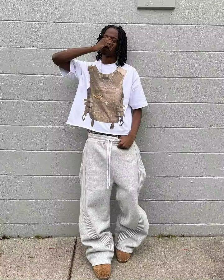 Other Harajuku Oversized Trousers Loose Casual Wide Leg Pants Size US 33 - 3 Thumbnail