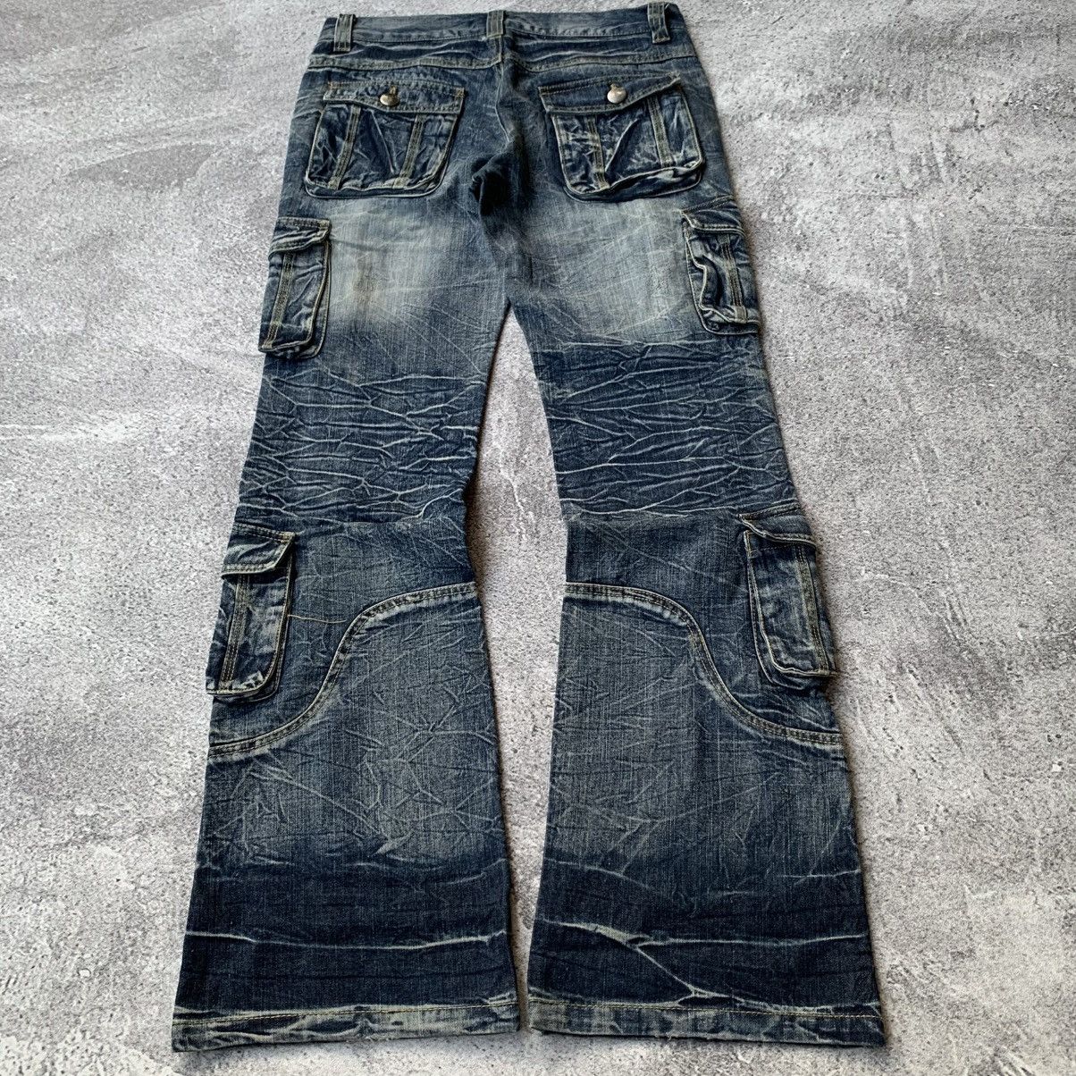 If Six Was Nine × Japanese Brand × Le Grande Bleu (L.G.B.) Lowbox Cargo multipocket Flare Denim Jeans Size US 31 - 2 Thumbnail