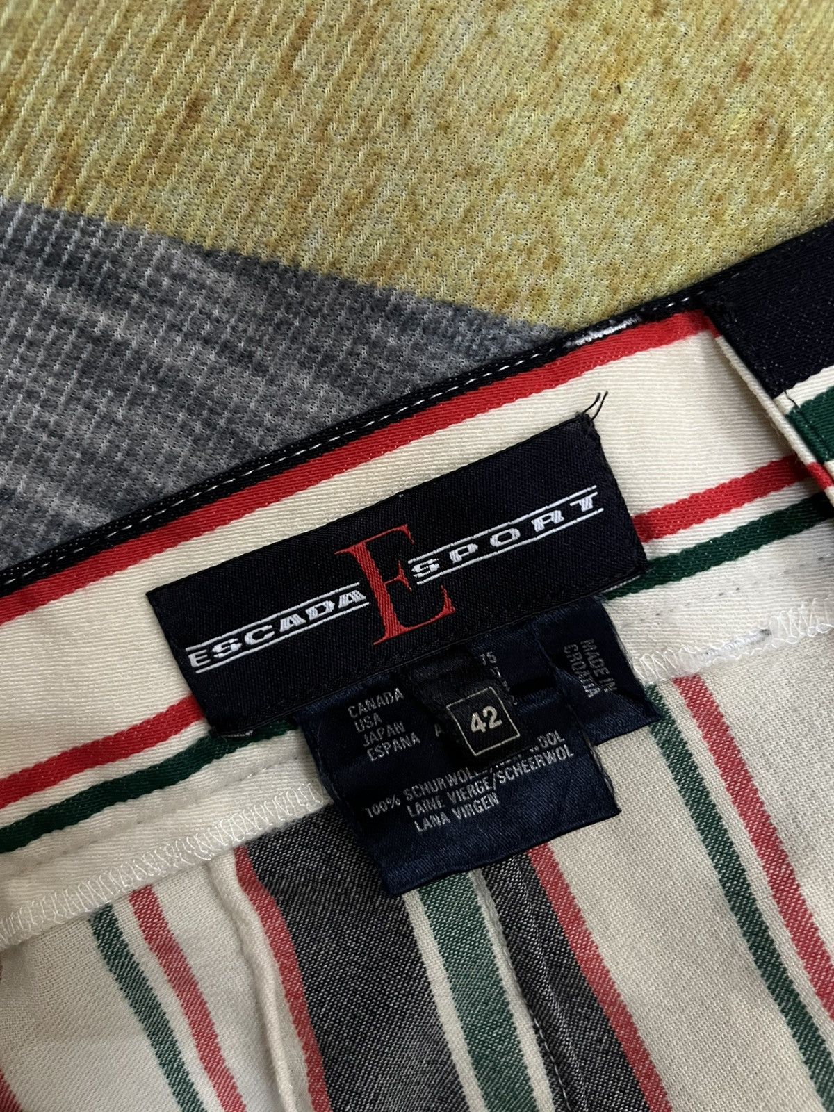 Escada Sport 1990s Bold vertical striped loose relaxed fits #H3 Size US 42 / EU 58 - 7 Thumbnail