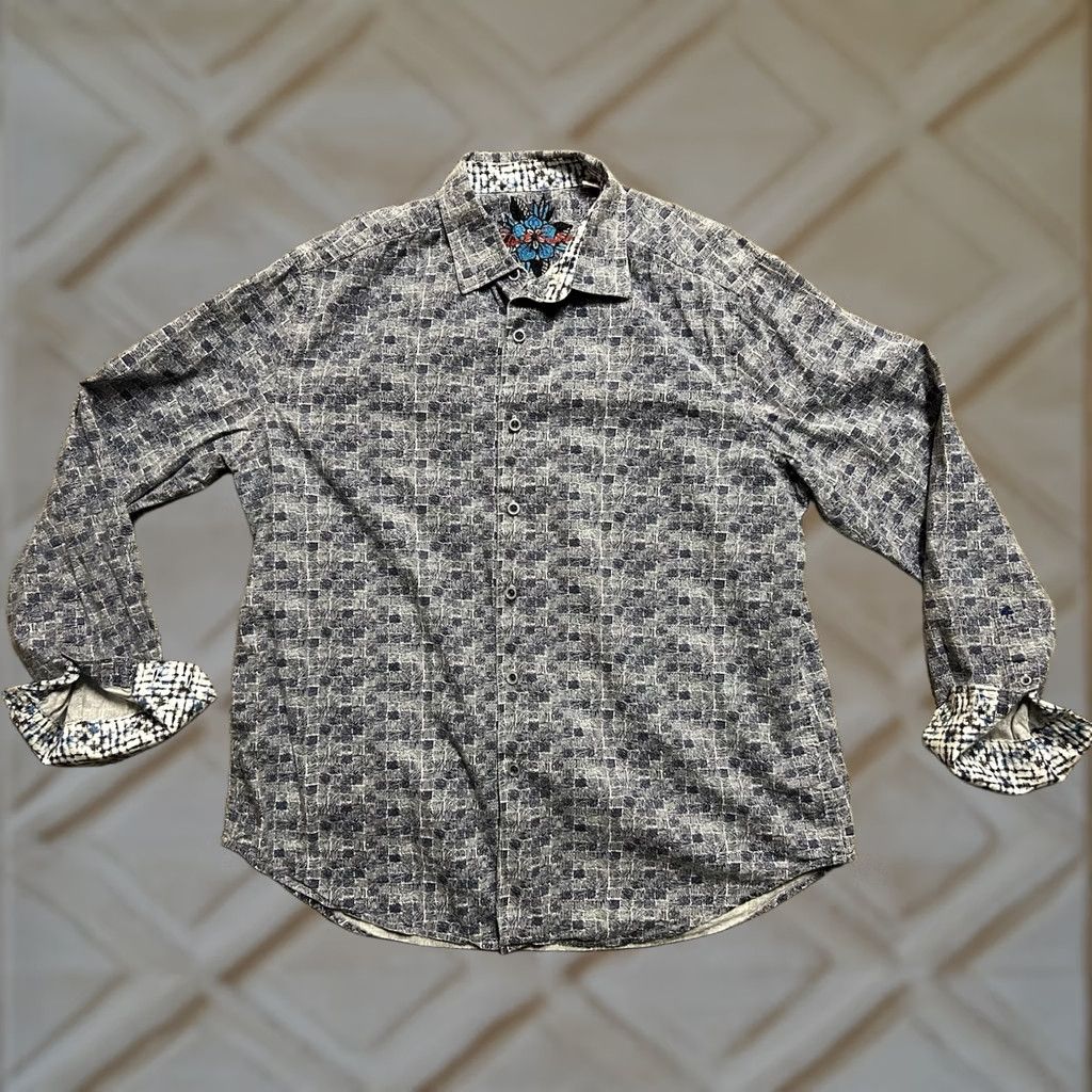 Robert Graham Robert Graham Mens Button Front Long Sleeve Multicolored Shirt L Size US L / EU 52-54 / 3 - 1 Thumbnail