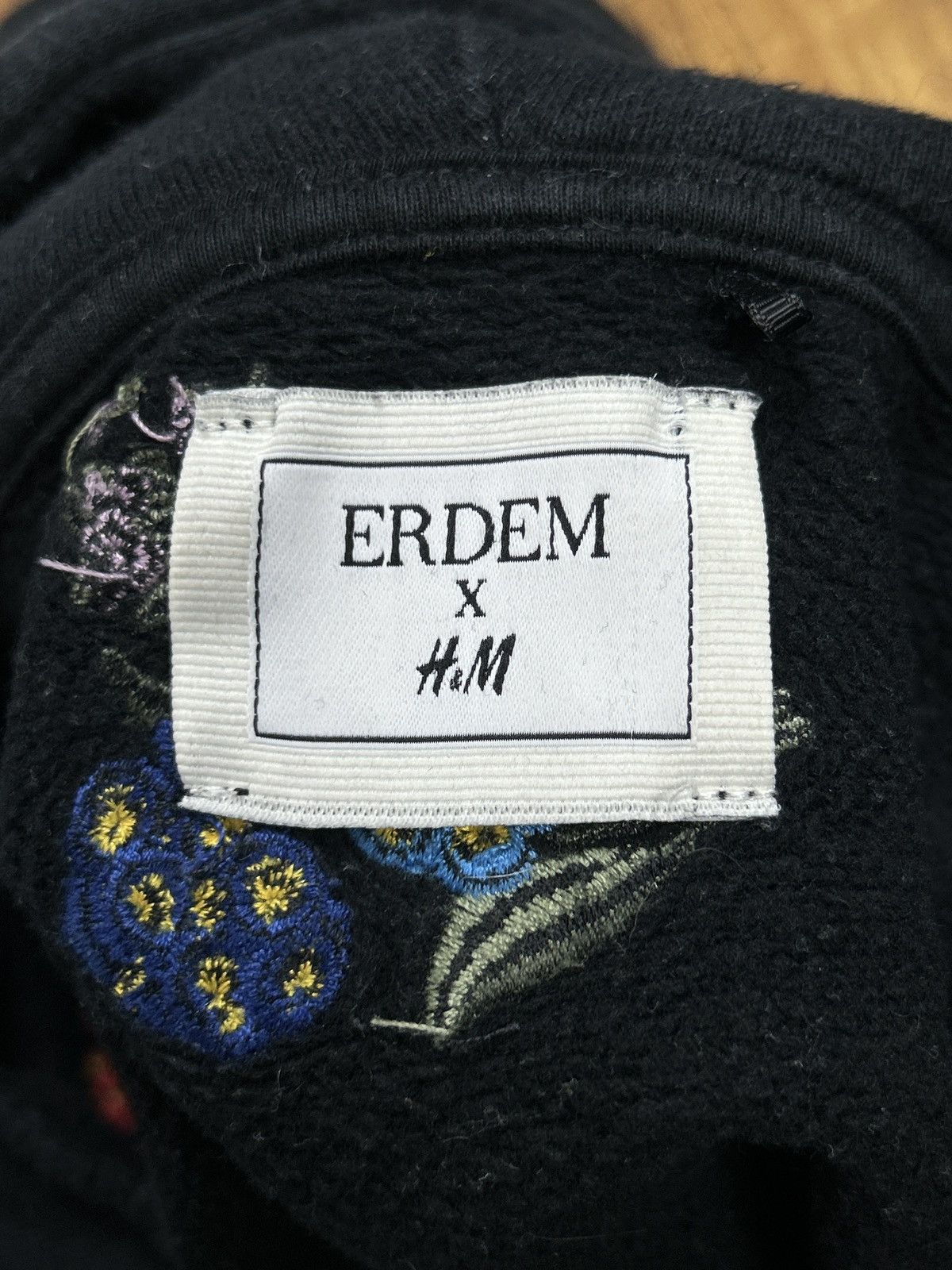 Erdem Erdem x H&M FW17 Floral Flower Embroidery Hoodie Black S Size US S / EU 44-46 / 1 - 9 Thumbnail