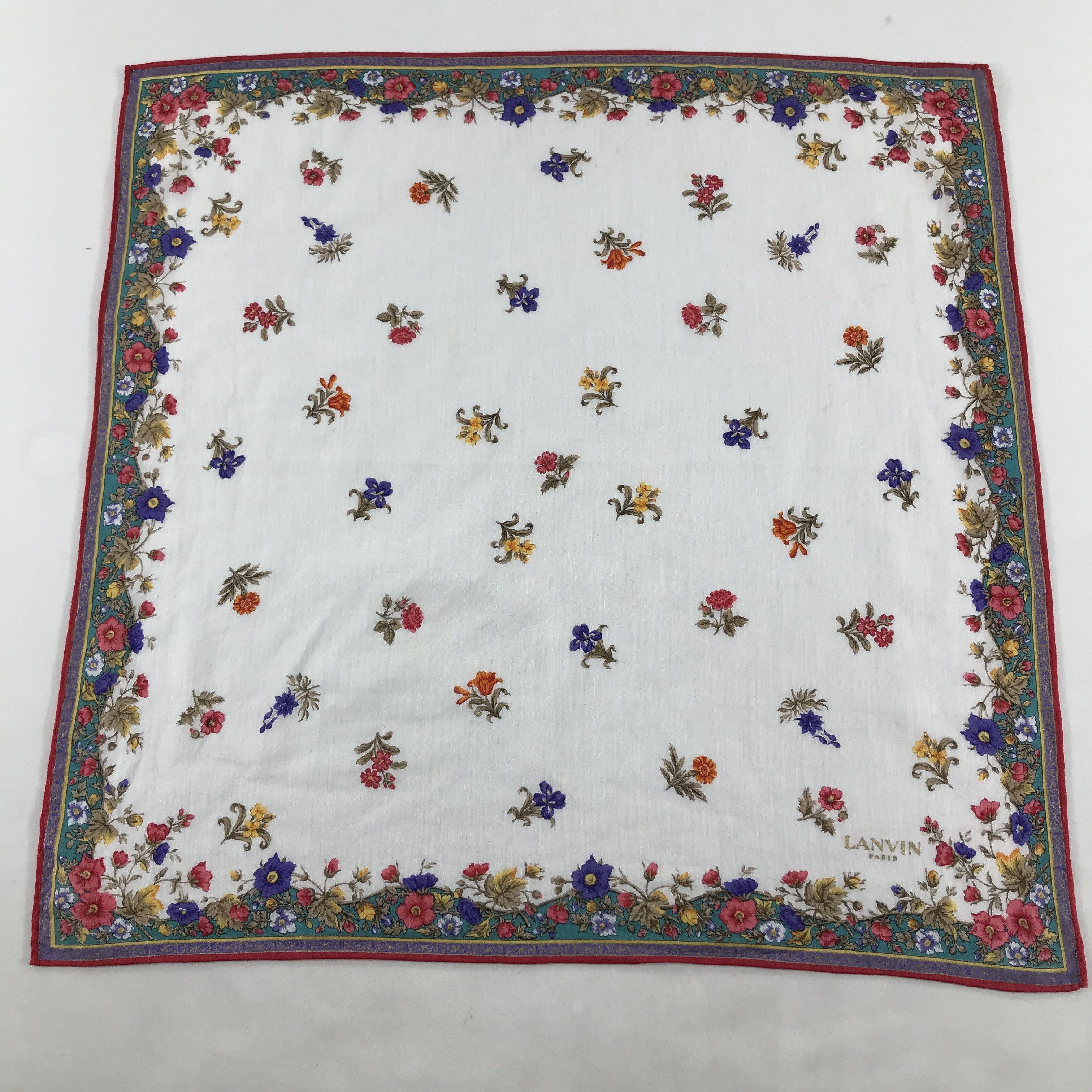 Lanvin Lanvin Floral Handkerchief Neckerchief Bandana H45 Size ONE SIZE - 1 Thumbnail