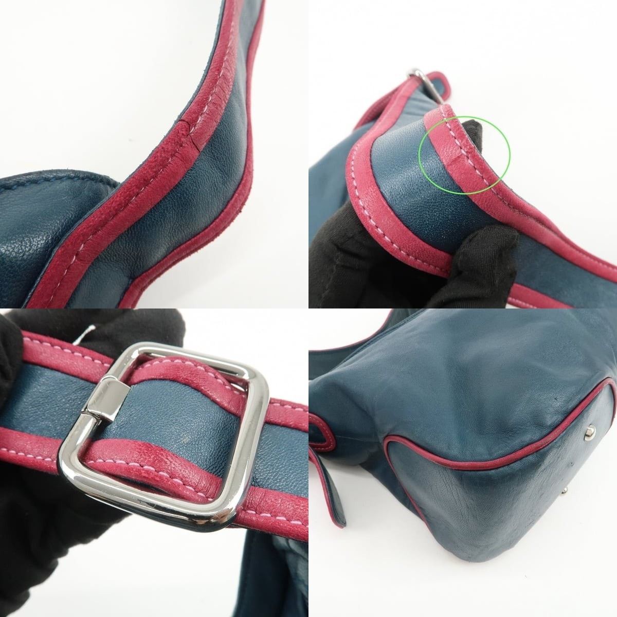 Loewe Loewe Nappa Leather Shoulder Bag Blue Size ONE SIZE - 4 Thumbnail